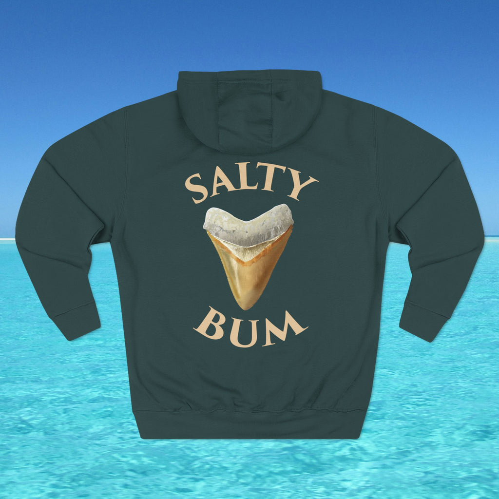 Hoodie with 'Salty Bum' graphic on a blue water background
