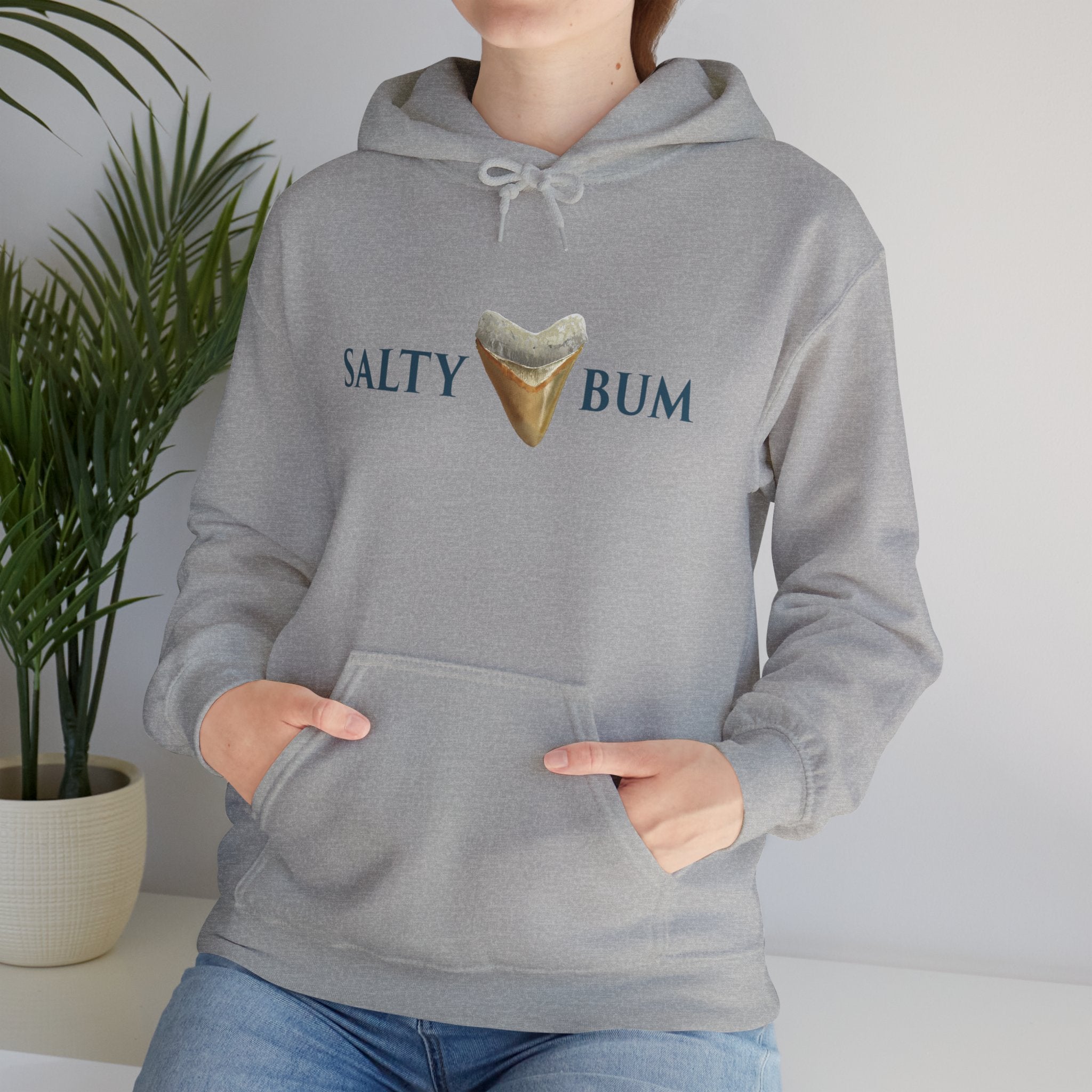Megalodon Shark Tooth Salty Bum Hoodie