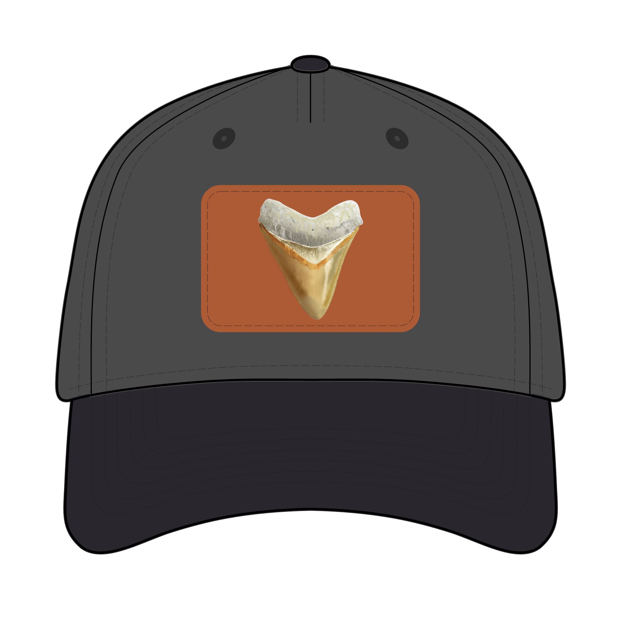 Shark Tooth Leather Patch Baseball Cap