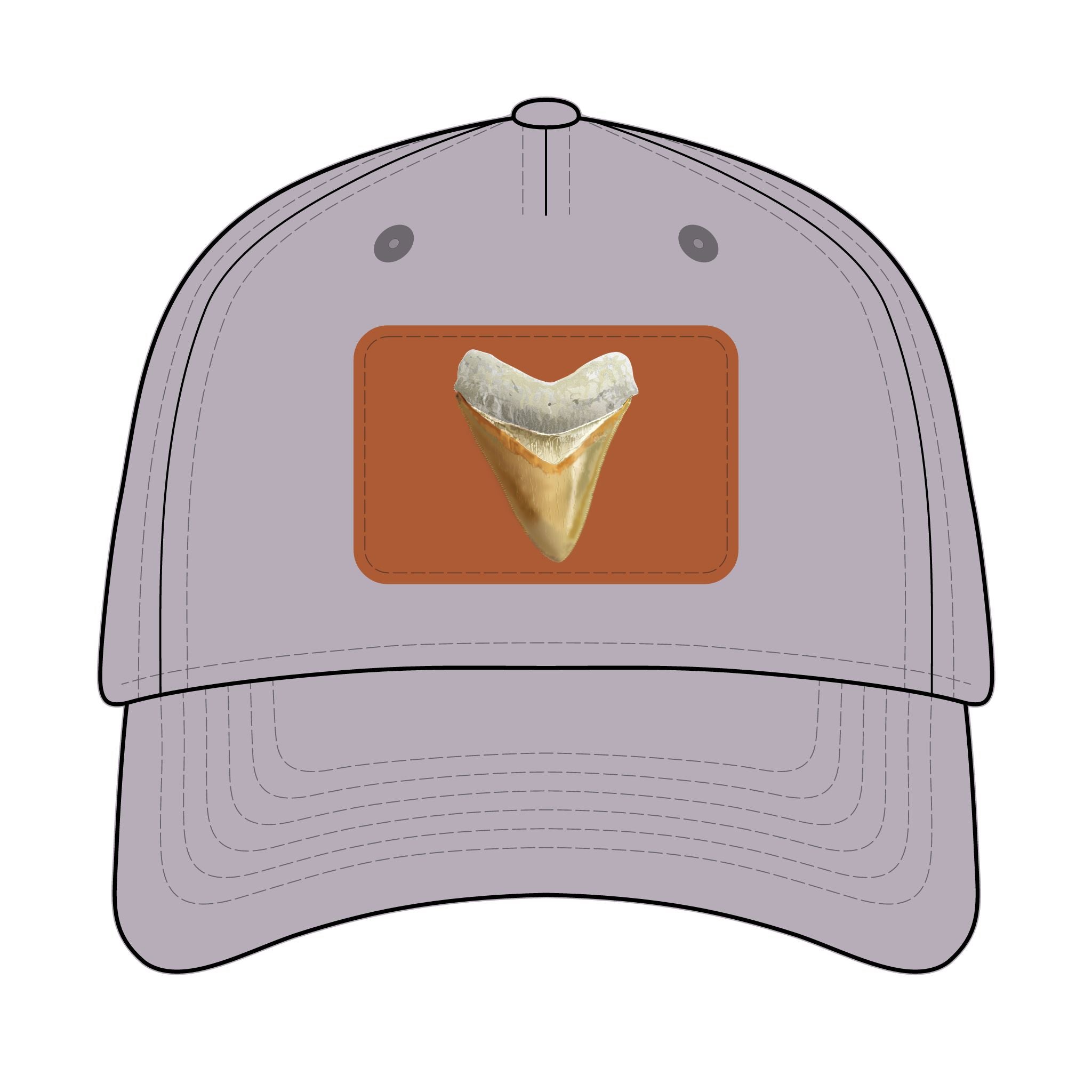 Shark Tooth Leather Patch Baseball Cap