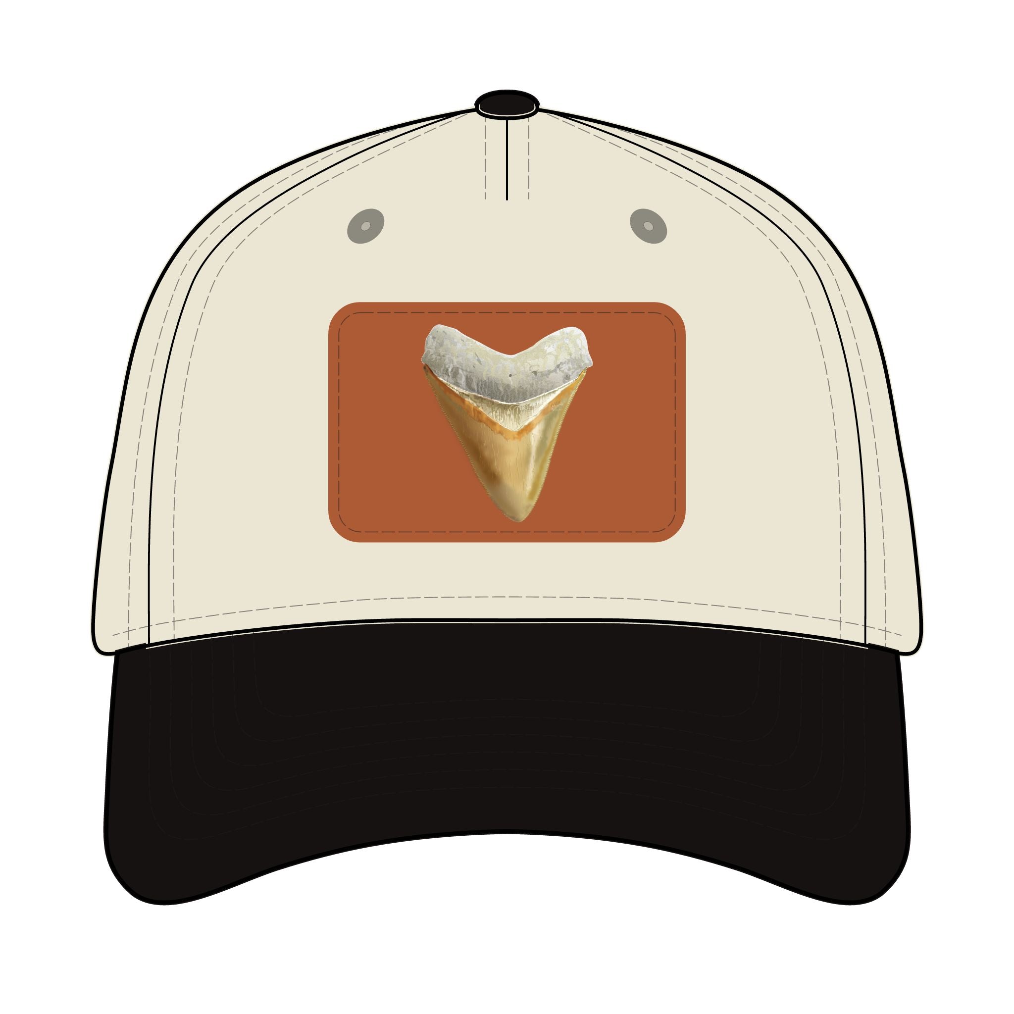 Shark Tooth Leather Patch Baseball Cap