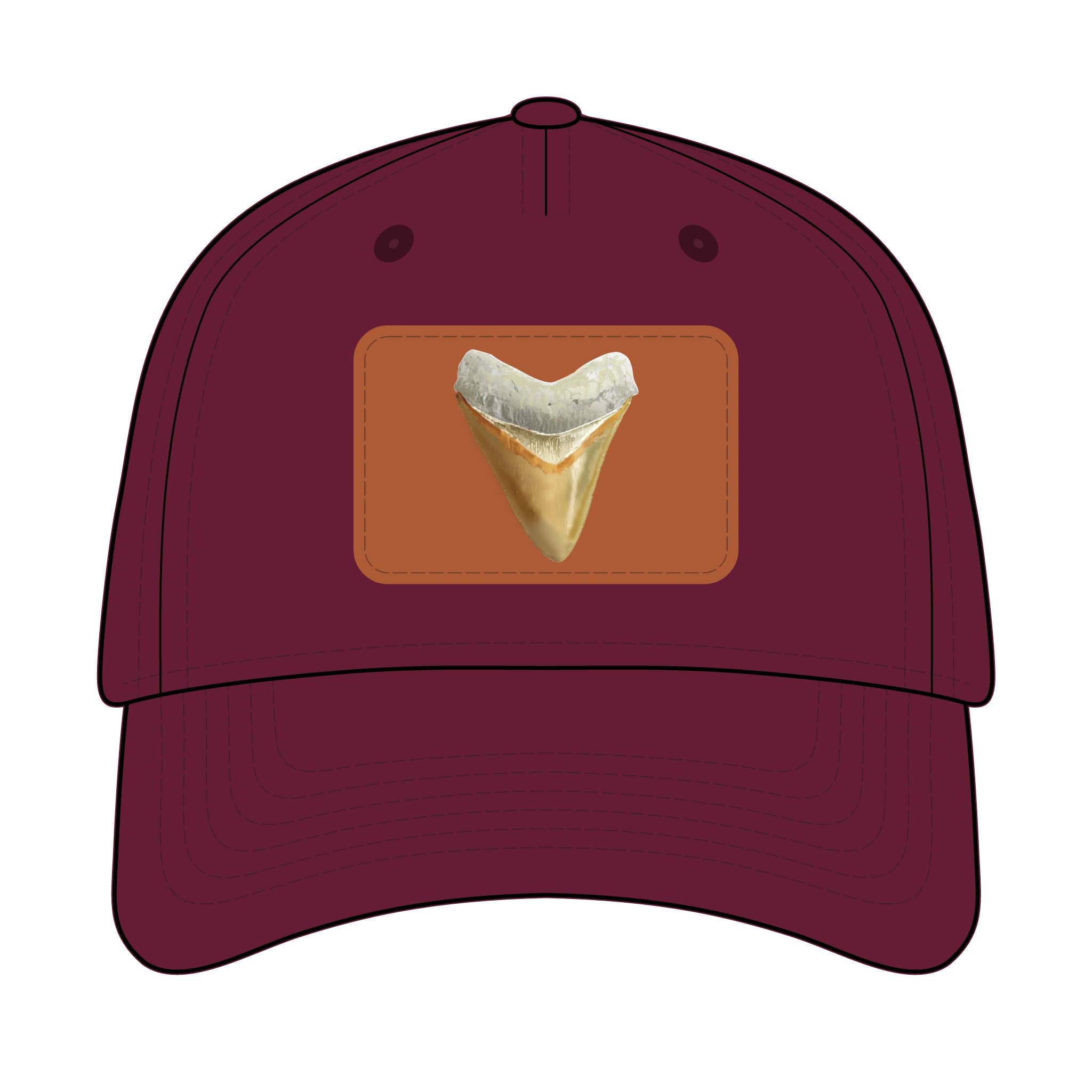 Shark Tooth Leather Patch Baseball Cap