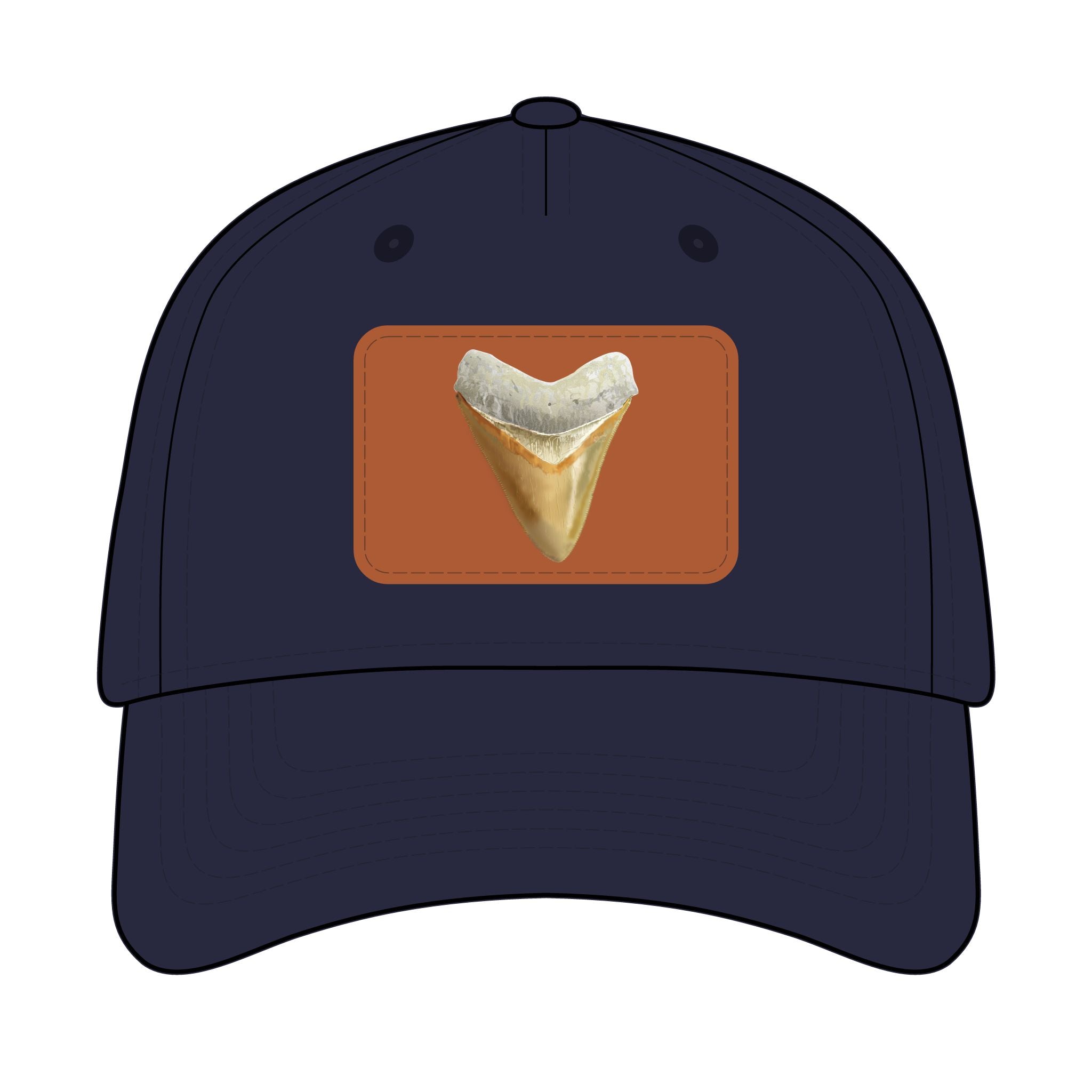 Shark Tooth Leather Patch Baseball Cap