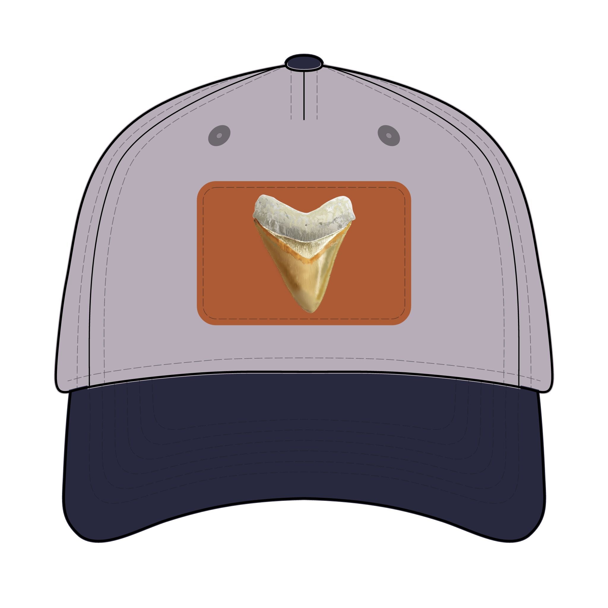 Shark Tooth Leather Patch Baseball Cap