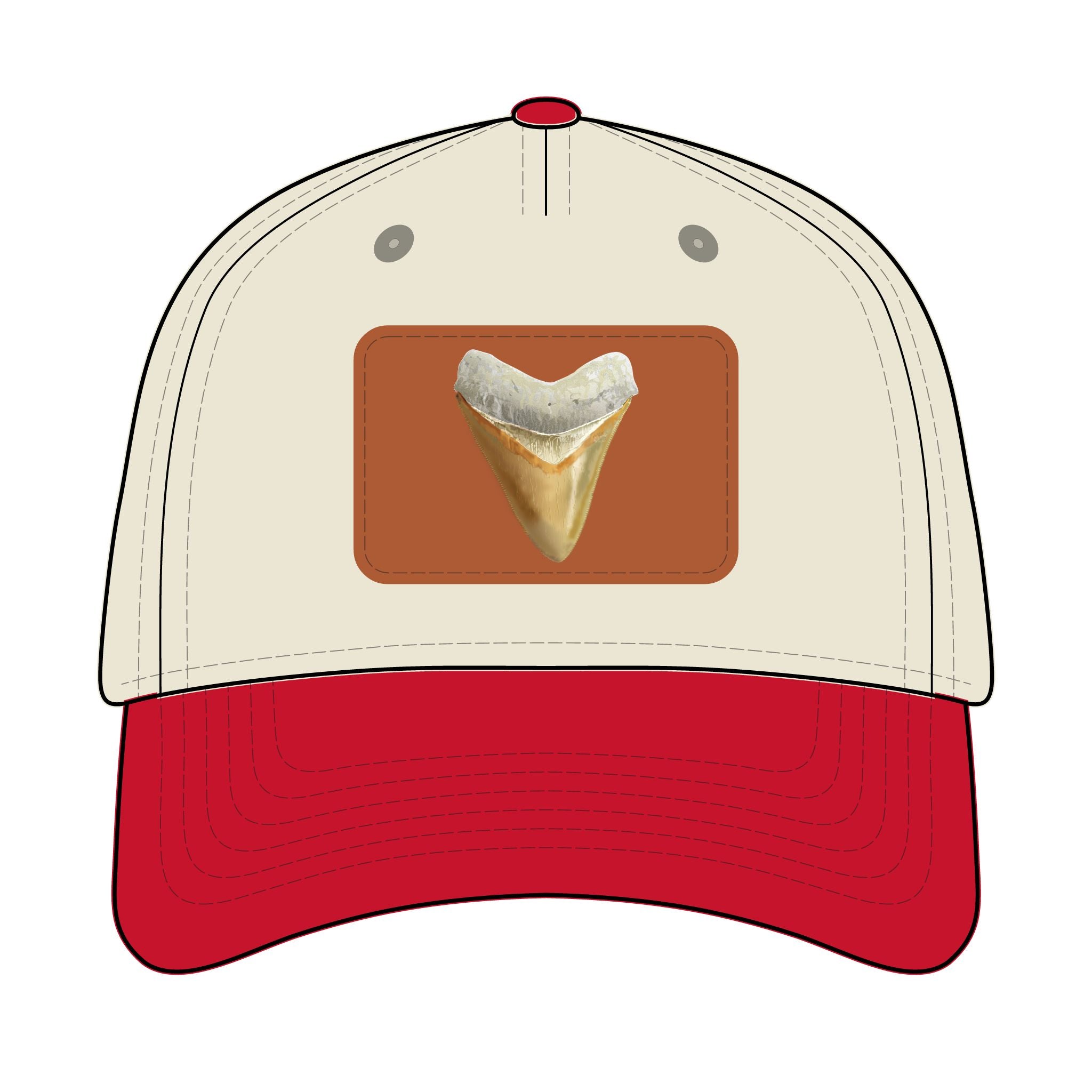 Shark Tooth Leather Patch Baseball Cap