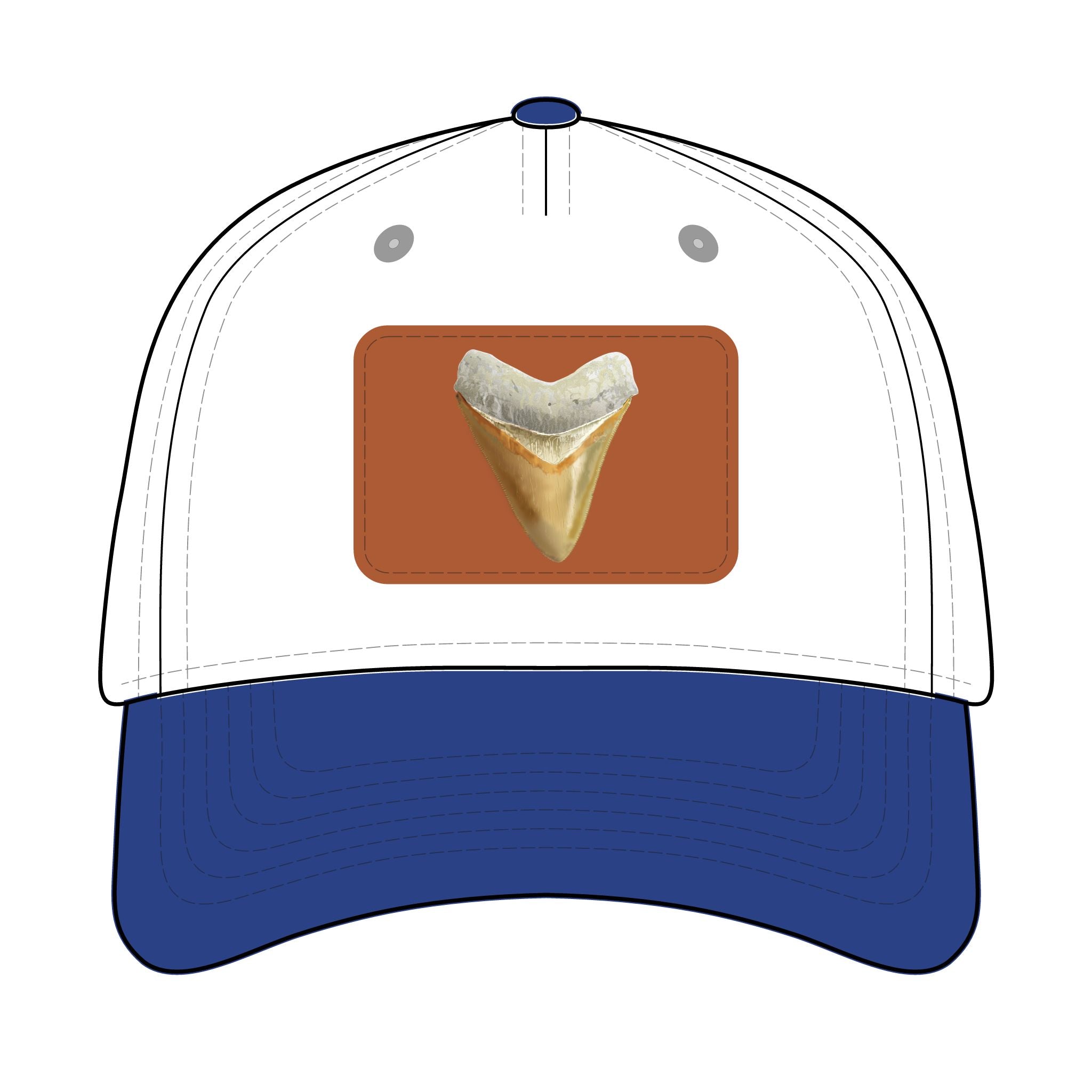Shark Tooth Leather Patch Baseball Cap