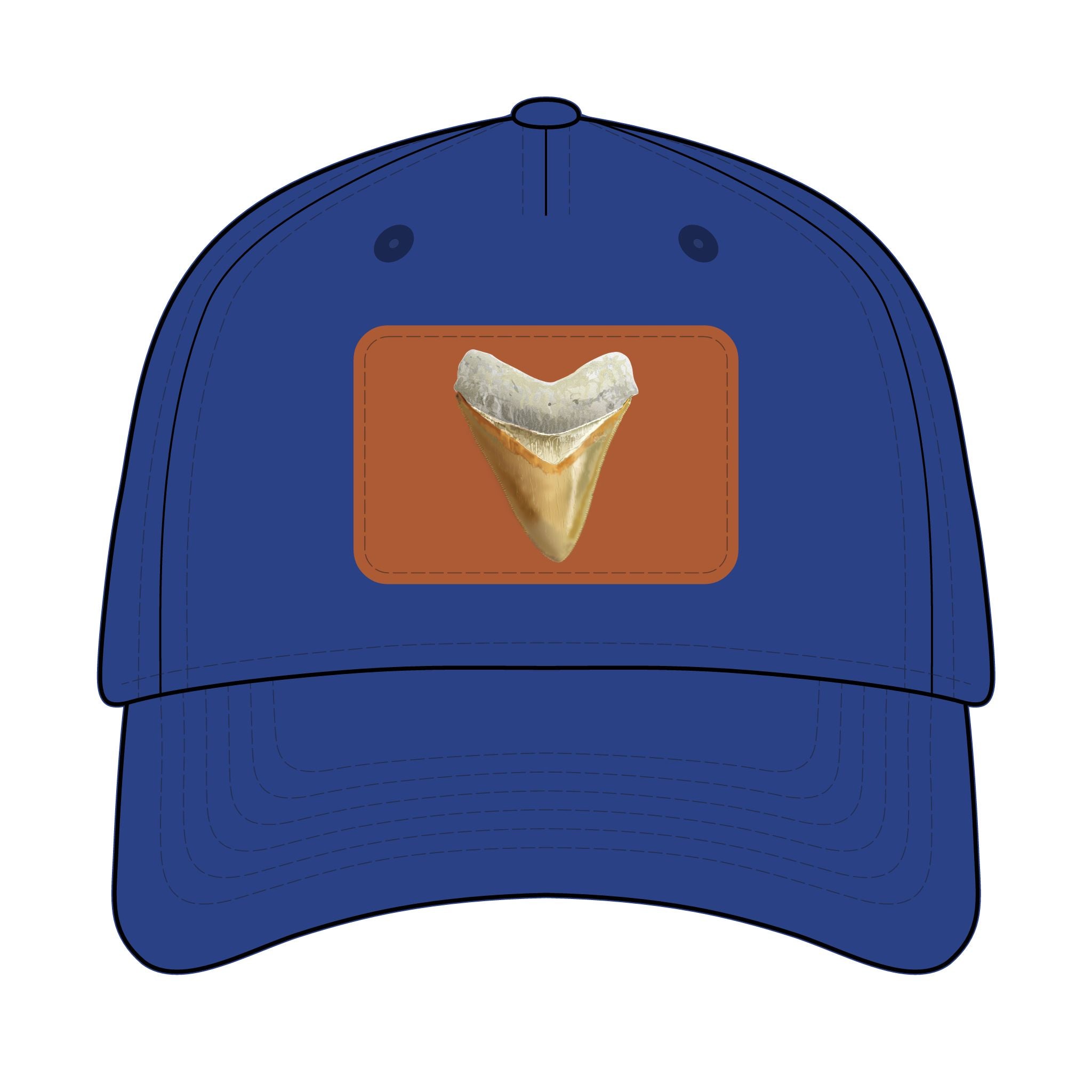 Shark Tooth Leather Patch Baseball Cap