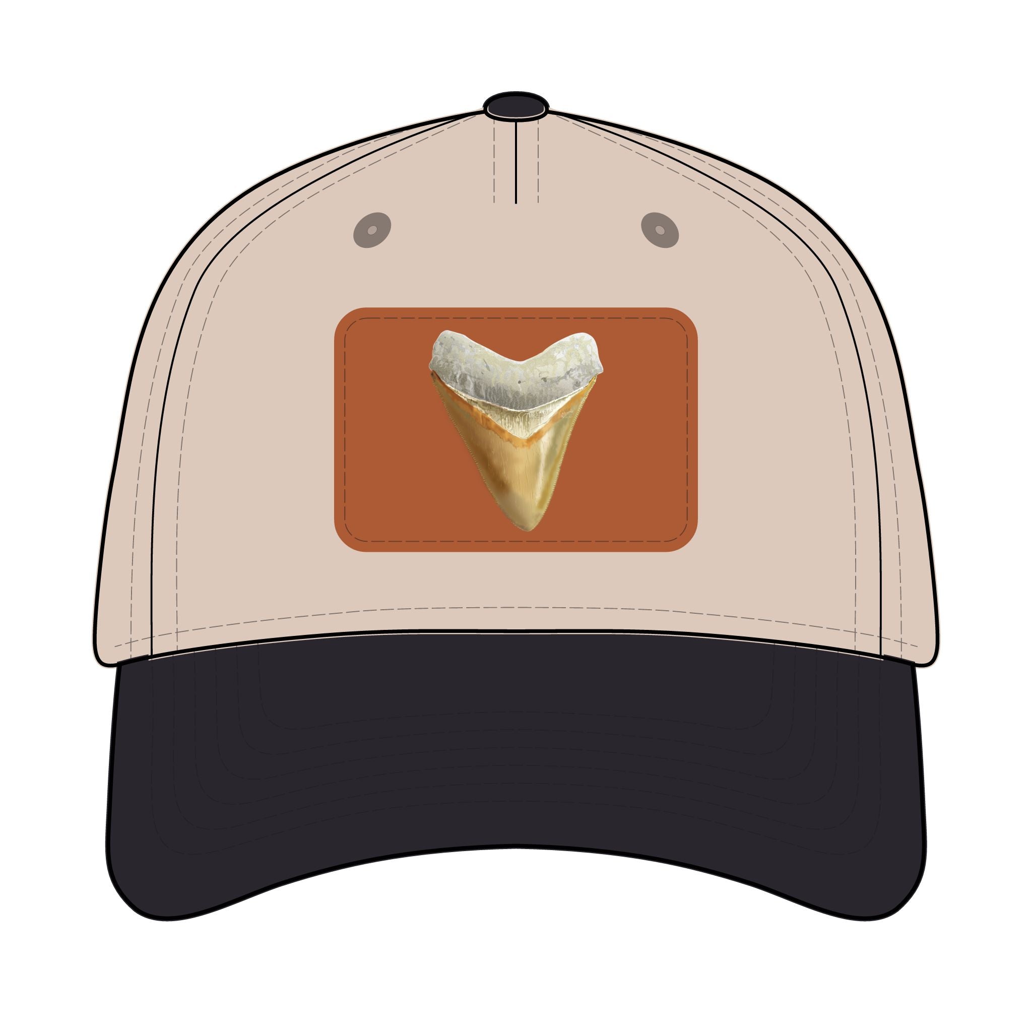 Shark Tooth Leather Patch Baseball Cap
