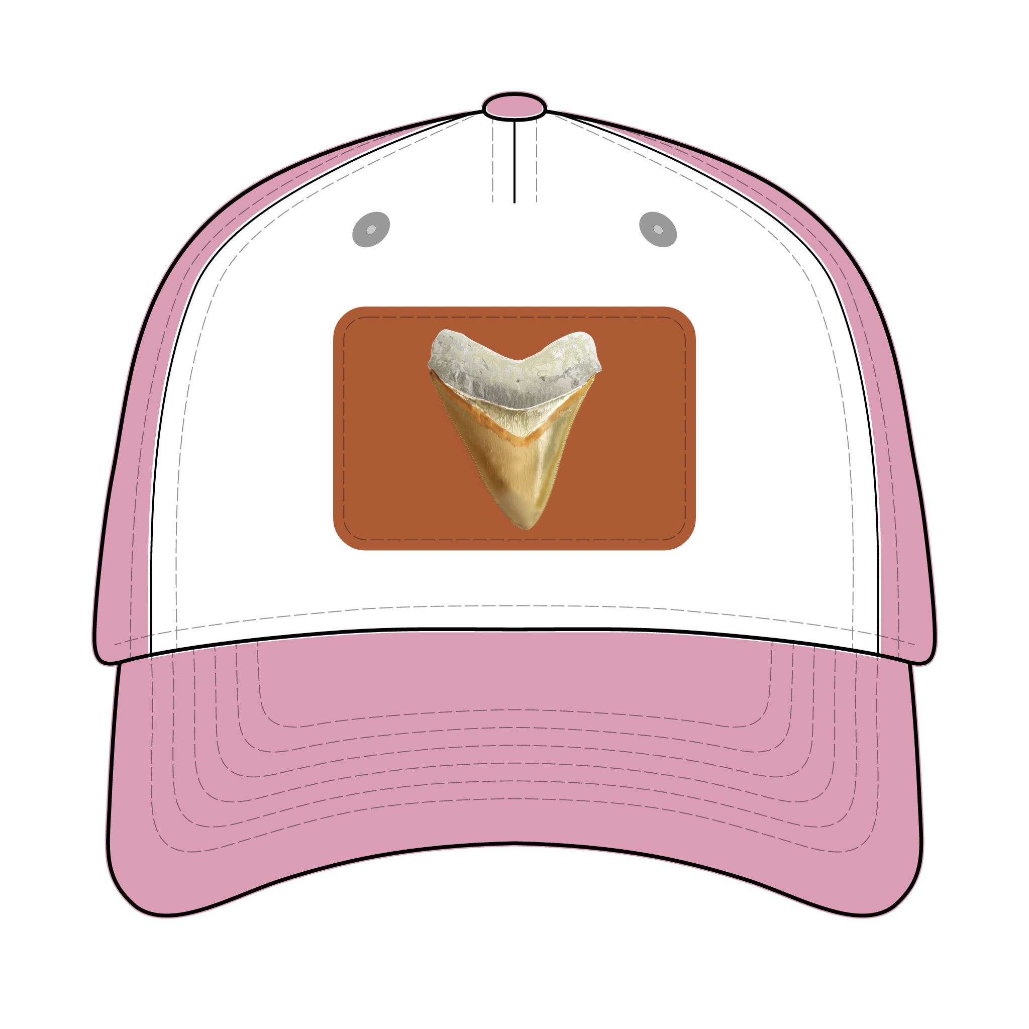 Shark Tooth Leather Patch Baseball Cap