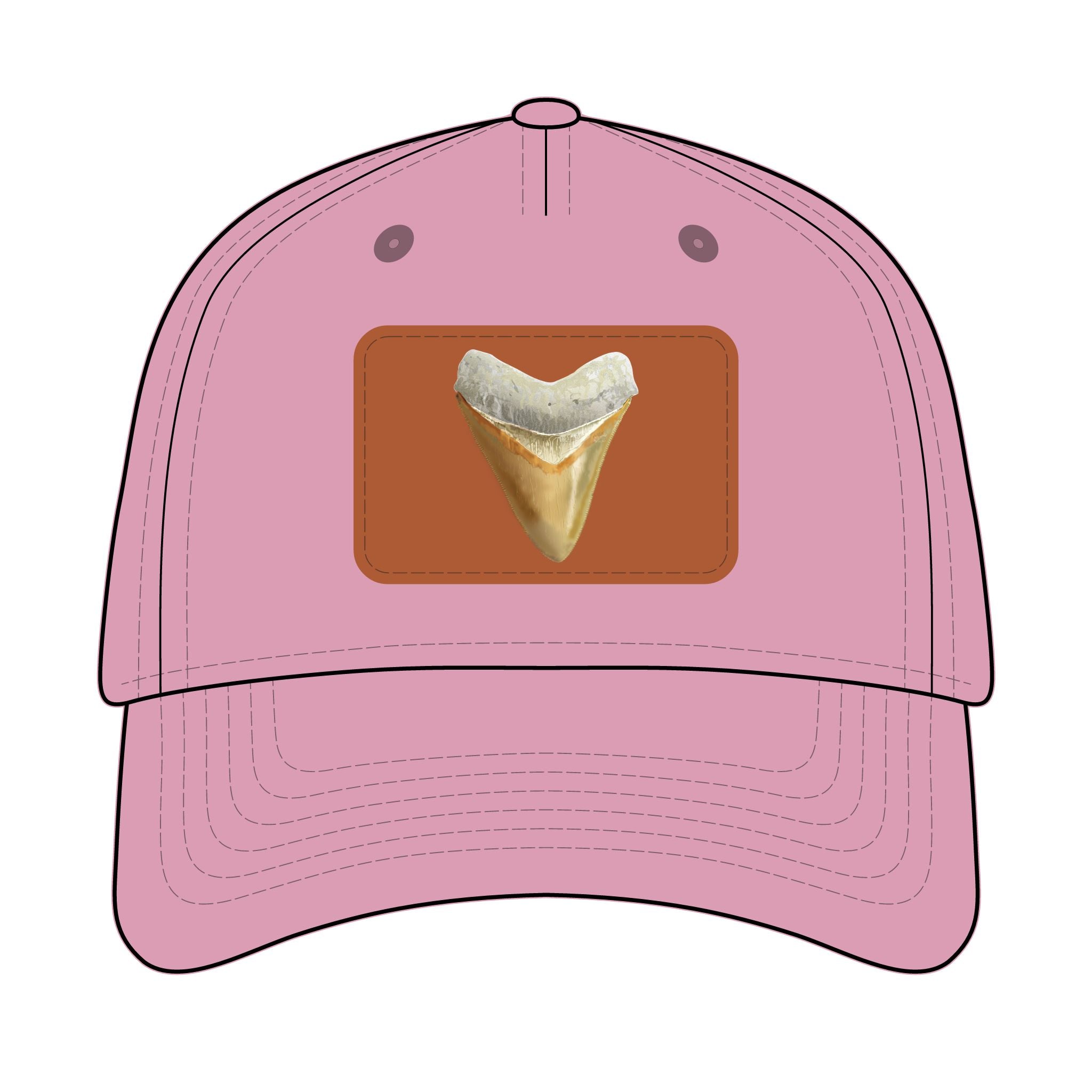 Shark Tooth Leather Patch Baseball Cap