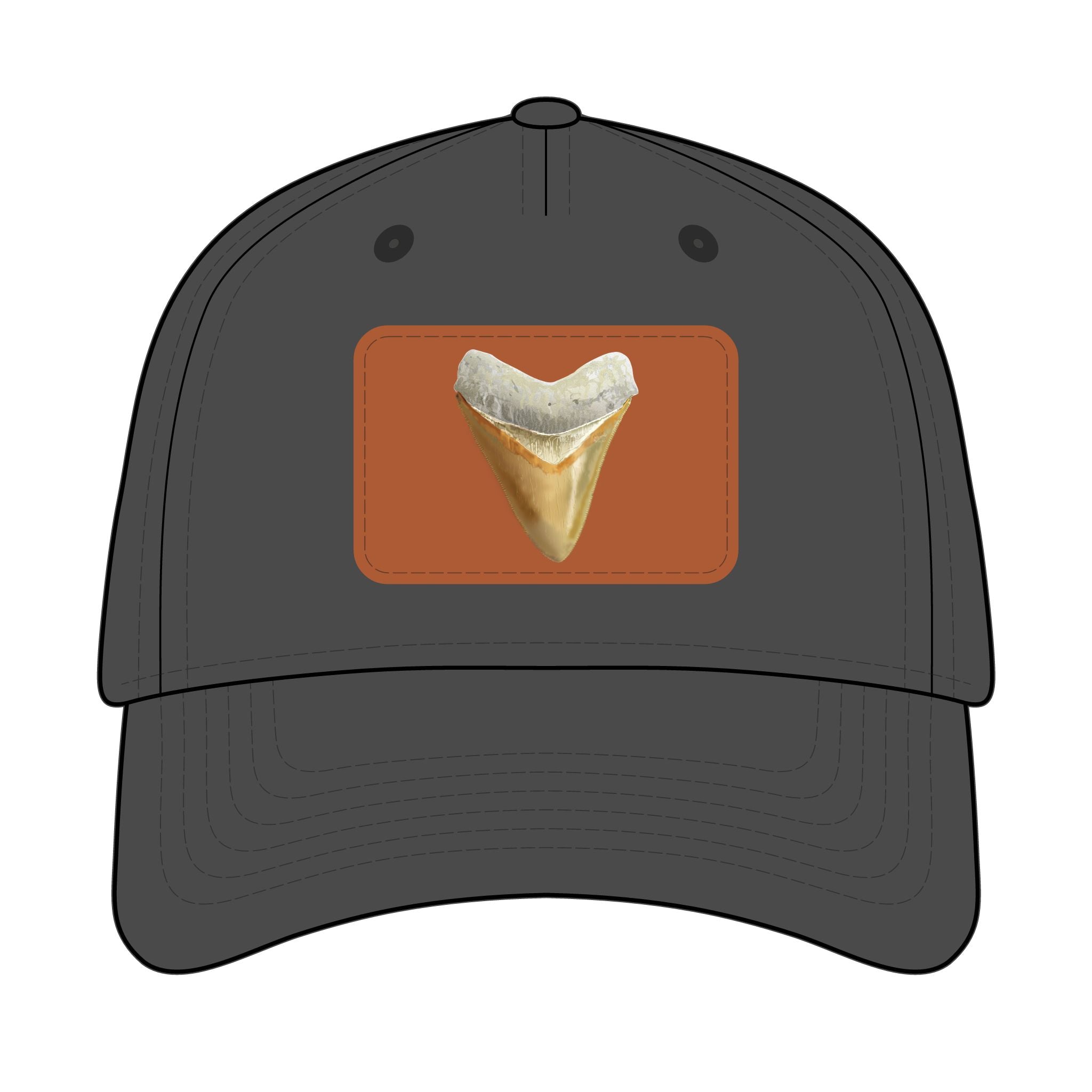 Shark Tooth Leather Patch Baseball Cap