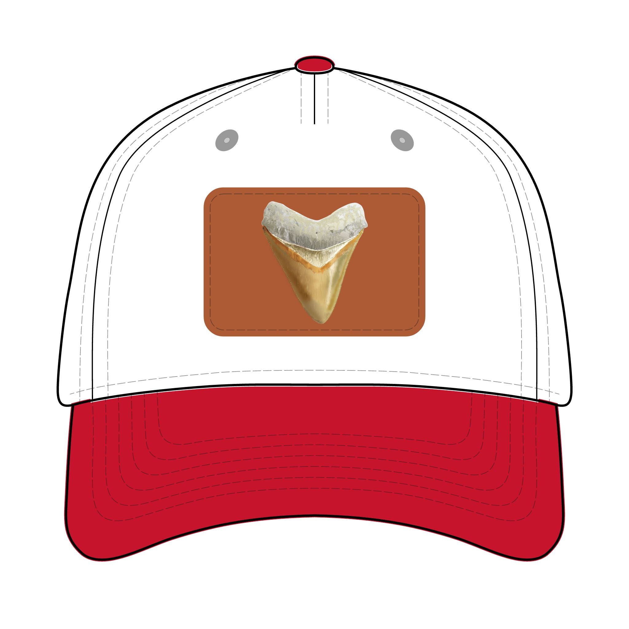 Shark Tooth Leather Patch Baseball Cap
