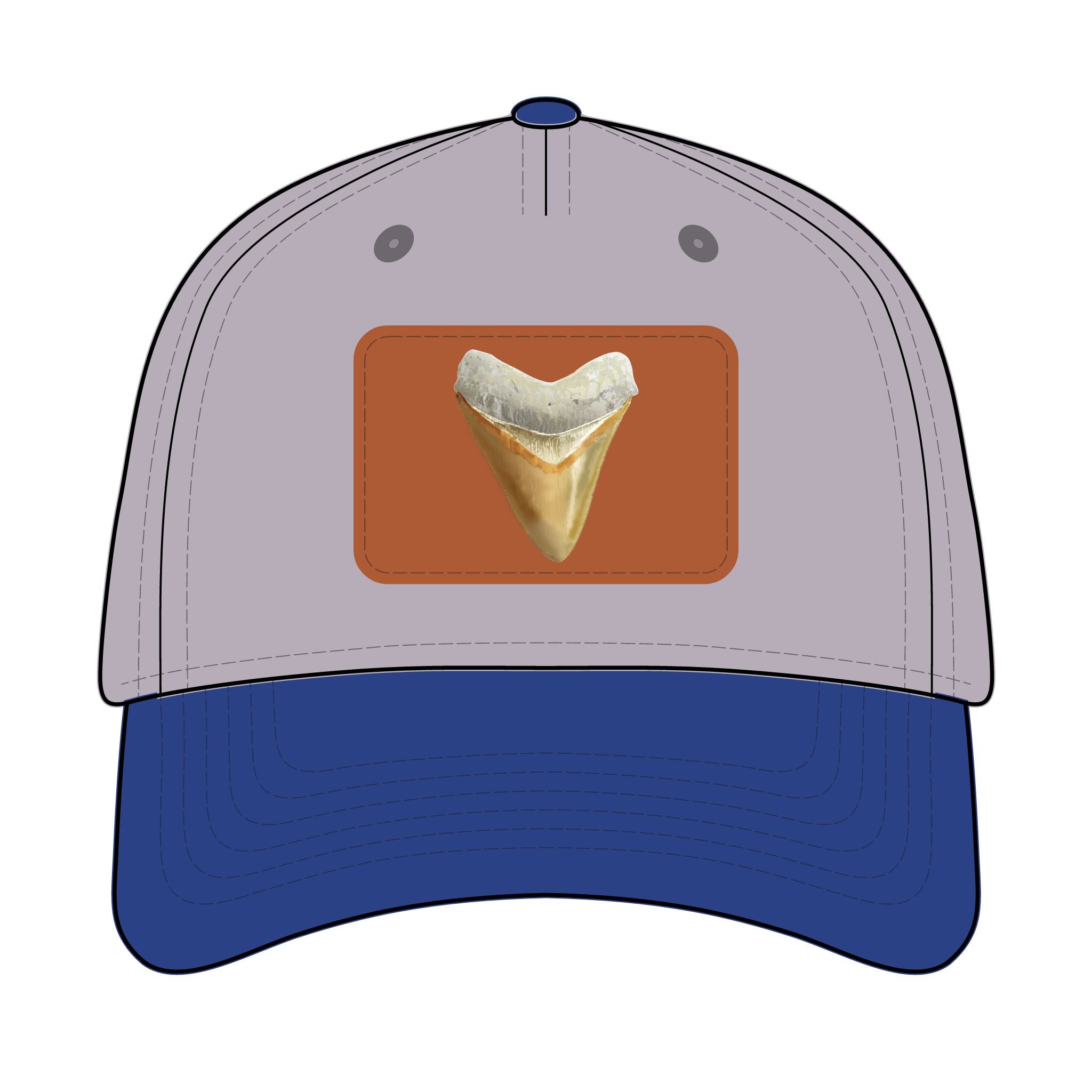 Shark Tooth Leather Patch Baseball Cap