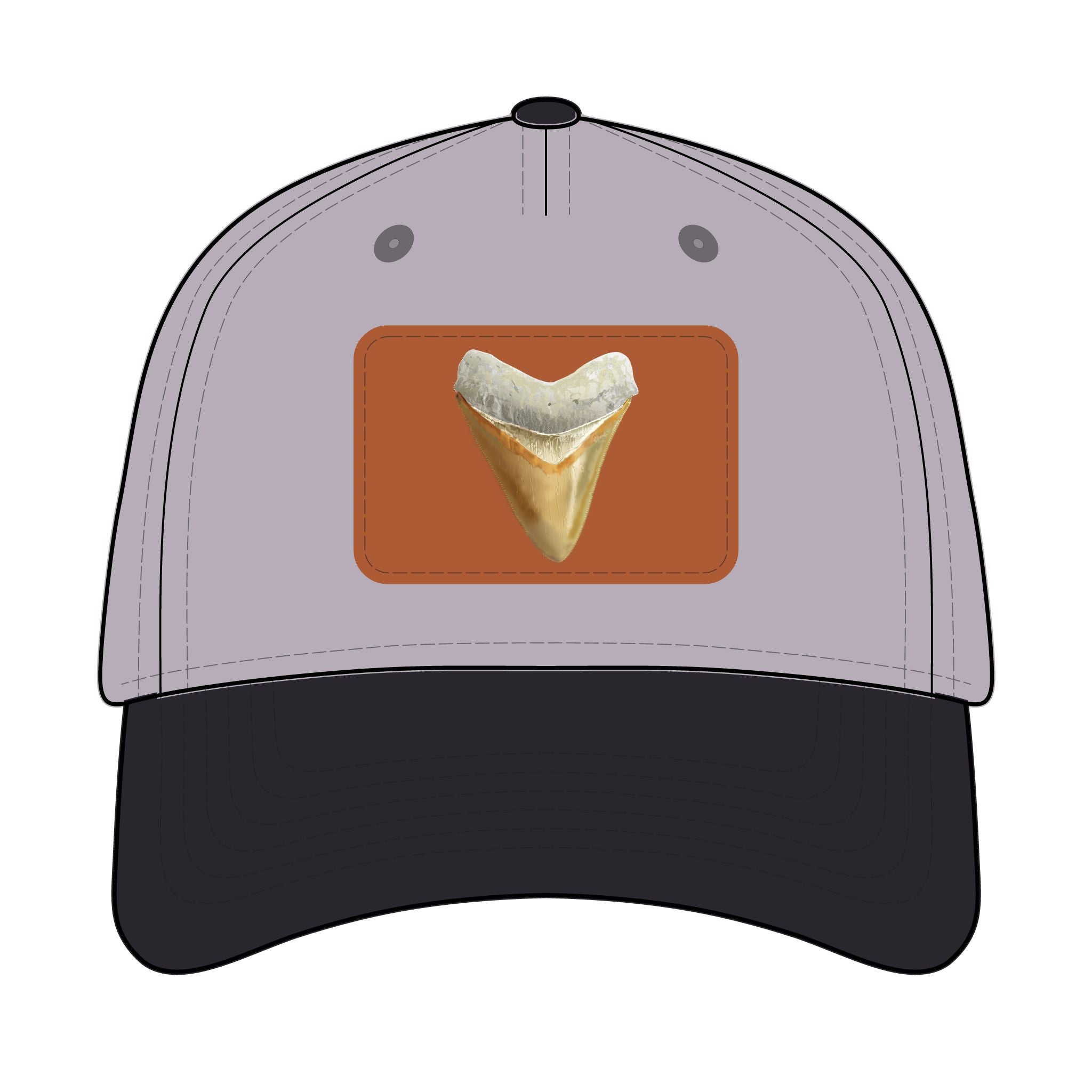Shark Tooth Leather Patch Baseball Cap