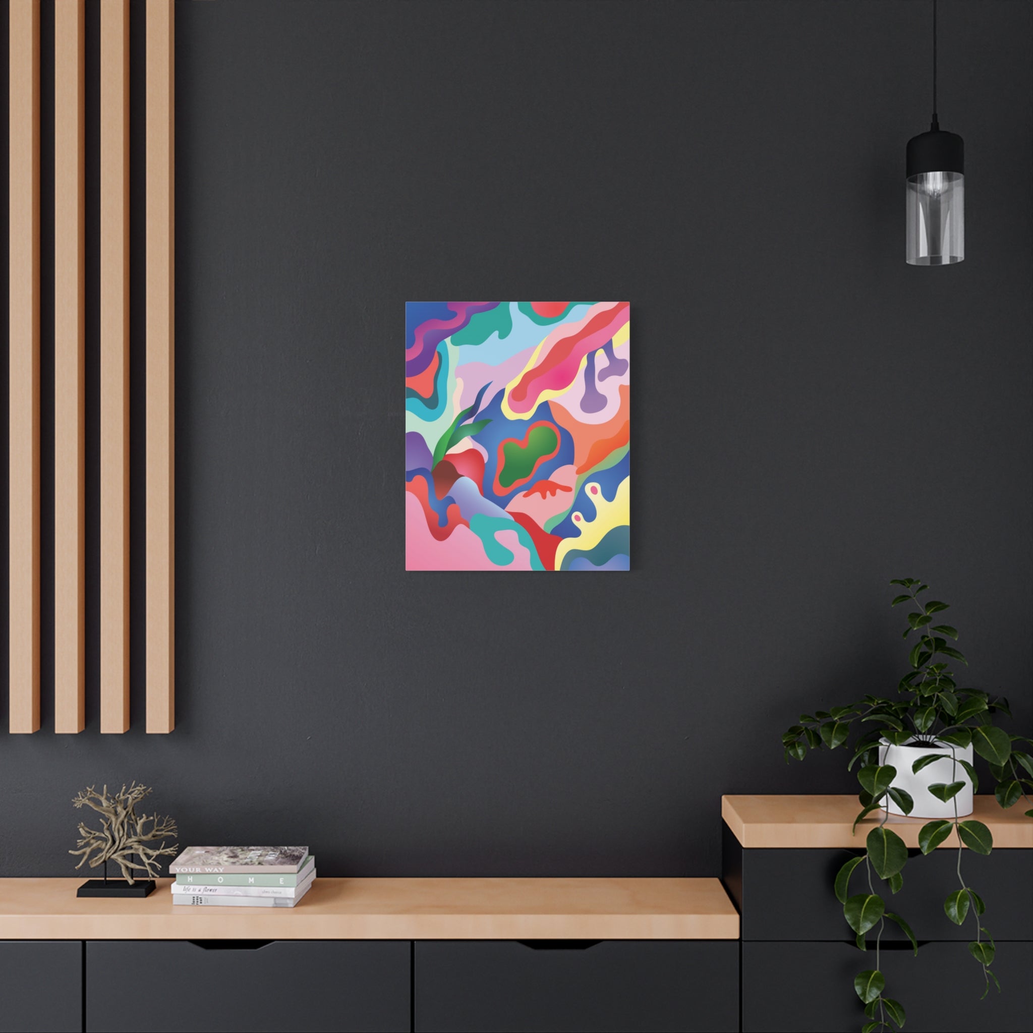 Pink Coral Abstract Canvas Print