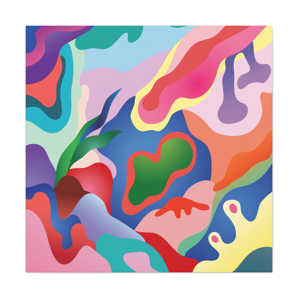 Pink Coral Abstract Canvas Print