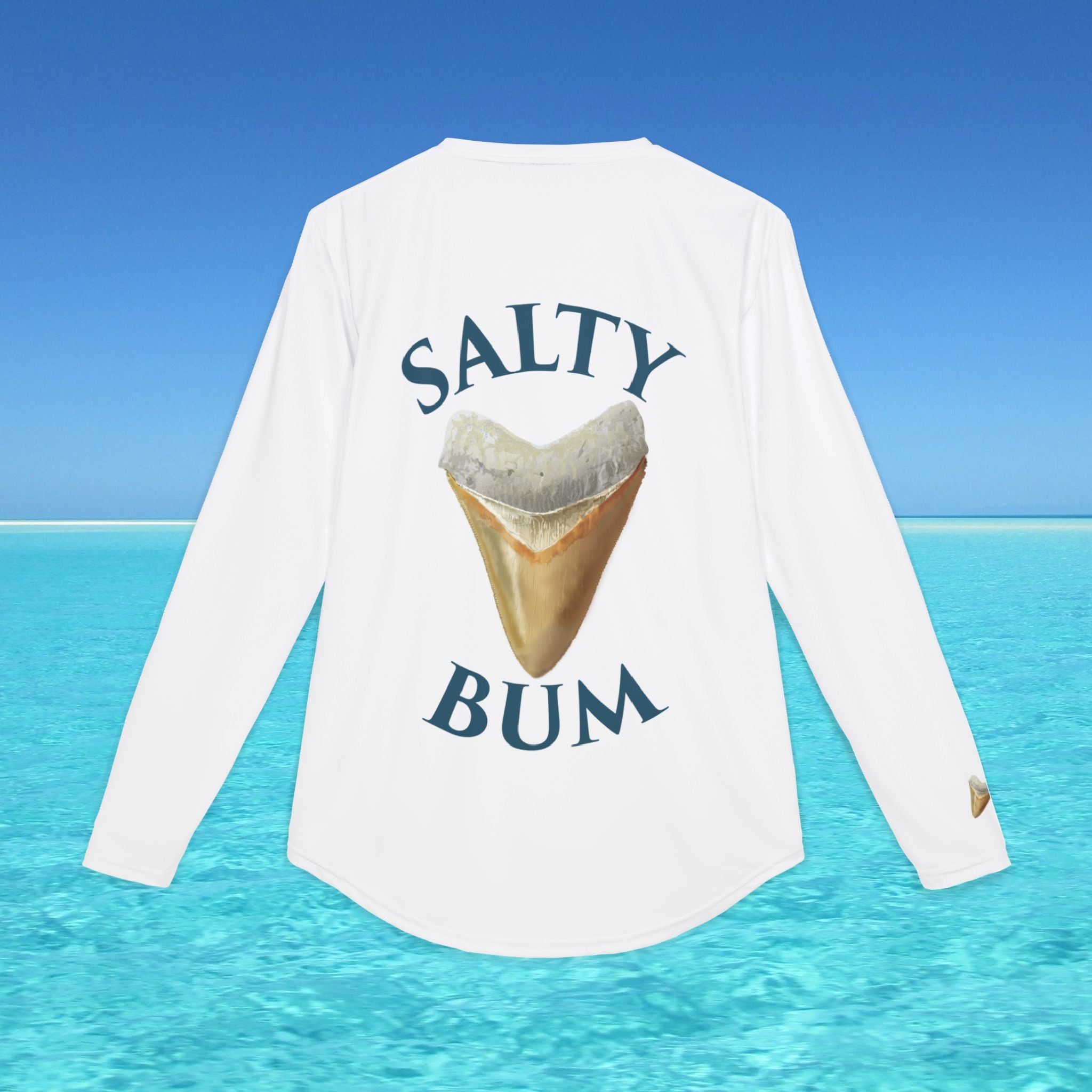 White long sleeve meg tooth back