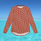 mens uv protection shirt with shark teeth front