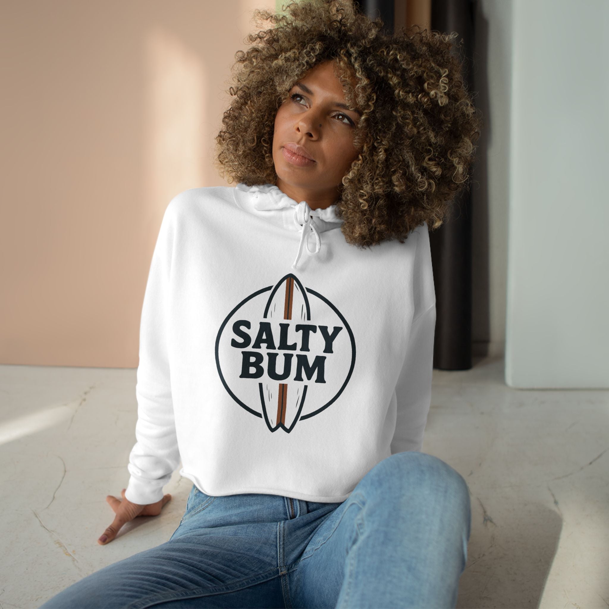 Salty Bum Surf Cropped Hoodie