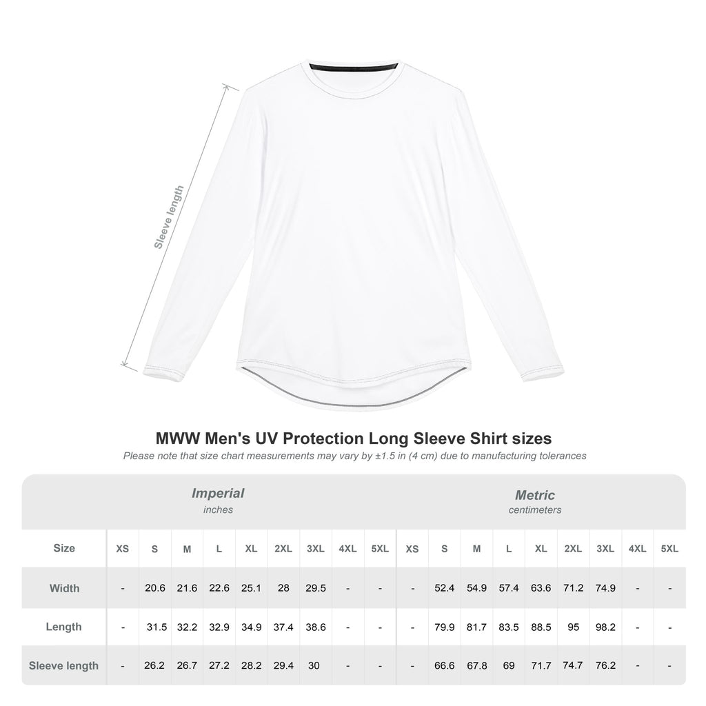 Men's UV Long Sleeve with Megalodon Shark Teeth (Navy)
