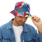 Pink Coral Abstract Bucket Hat