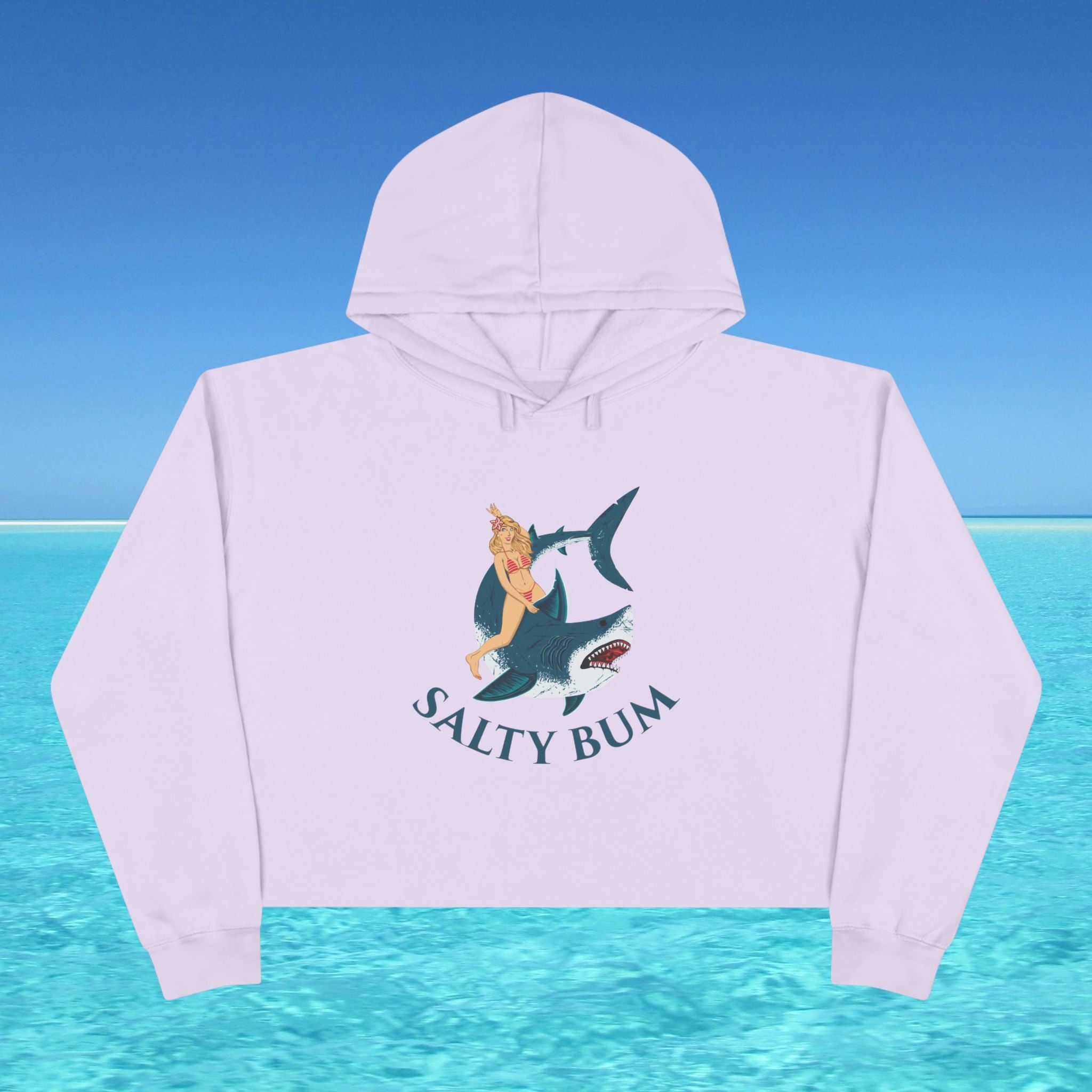 salty bum cropped hoodie purple 