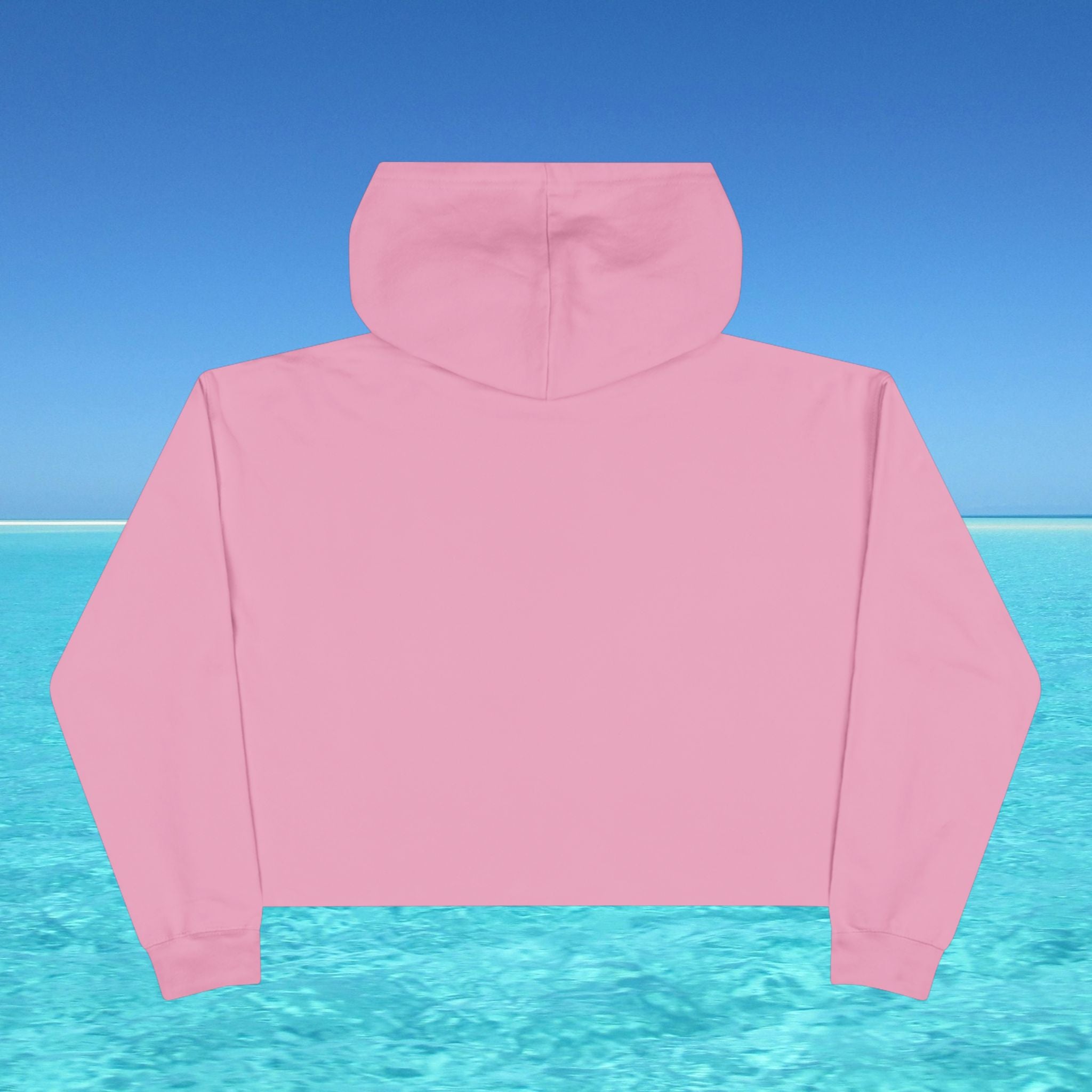 salty bum cropped hoodie back pink