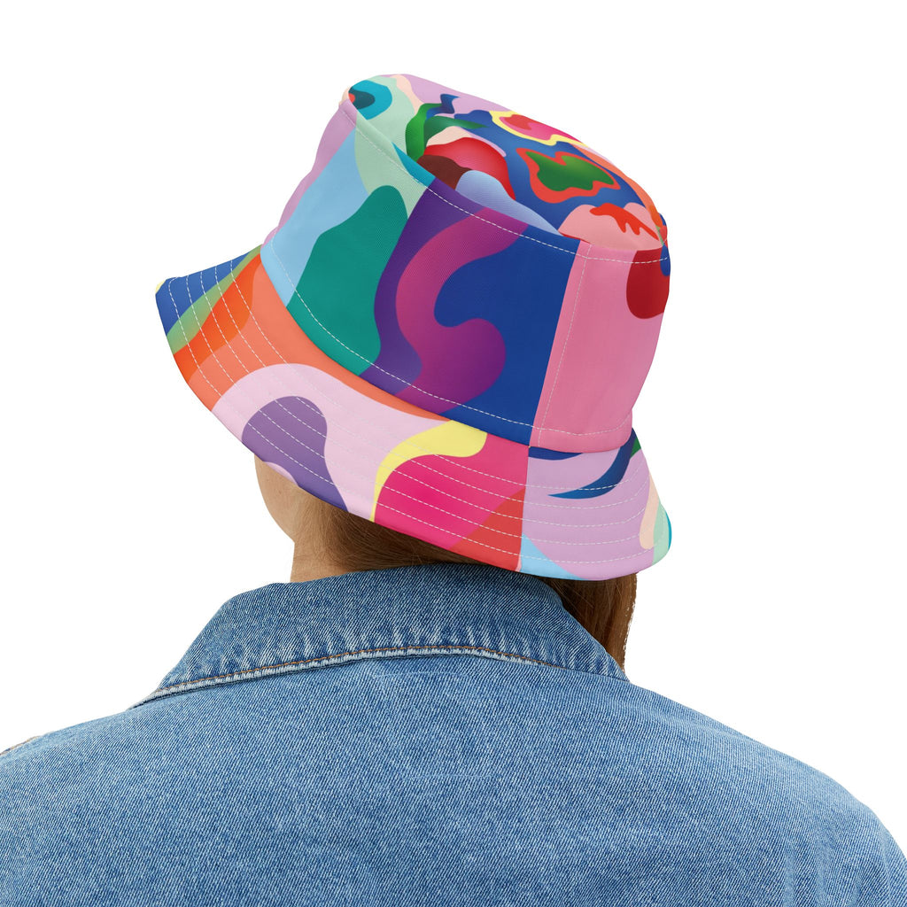 Pink Coral Abstract Bucket Hat