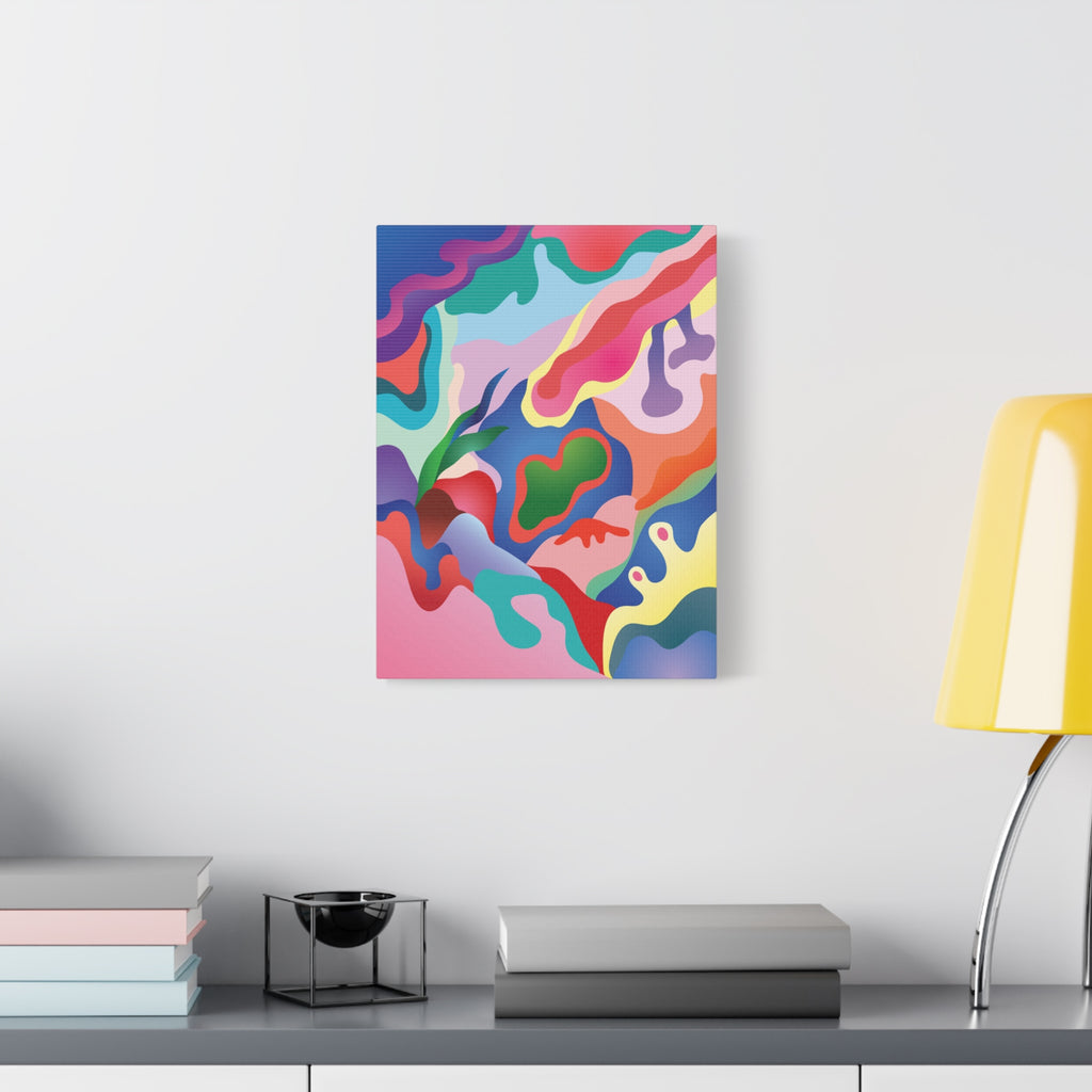 Pink Coral Abstract Canvas Print