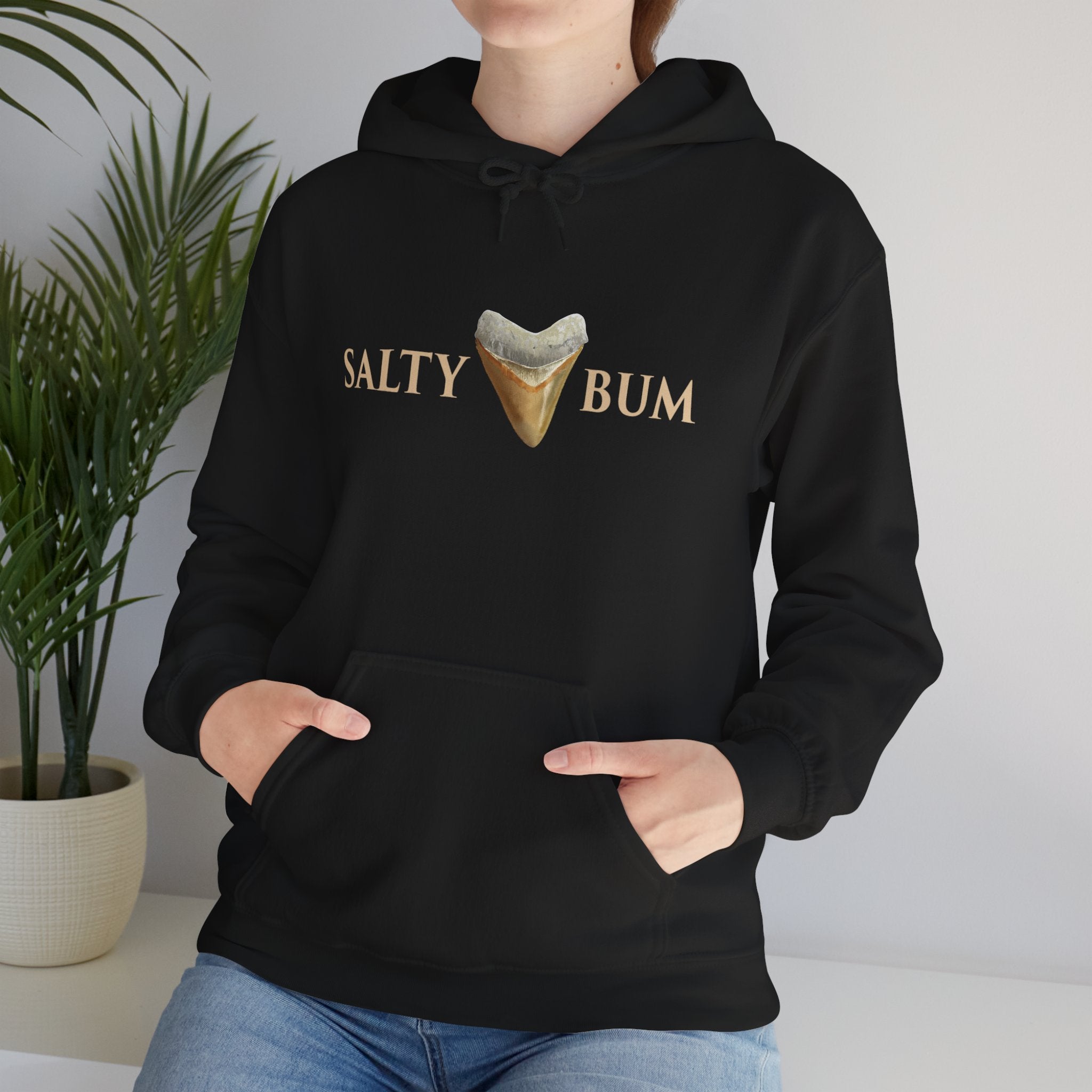 Megalodon Shark Tooth Salty Bum Hoodie