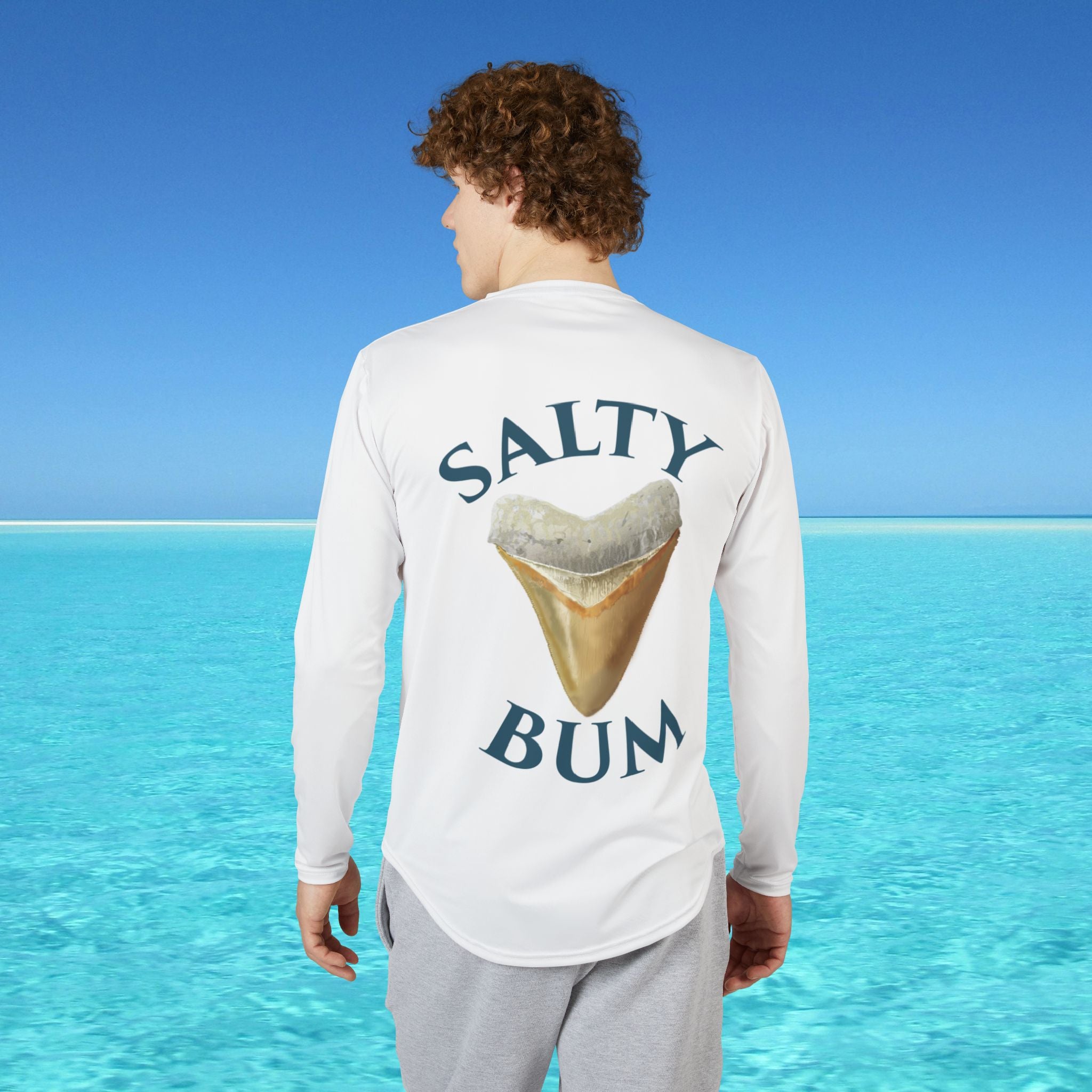 White long sleeve meg tooth back