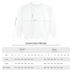 Measurement chart for a white t-shirt with dimensions labeled on a white background