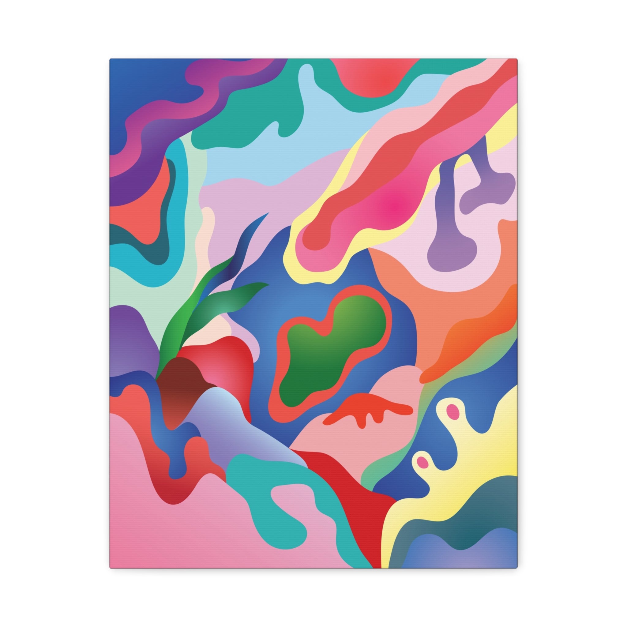 Pink Coral Abstract Canvas Print