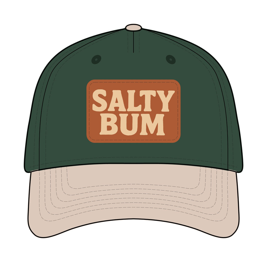 Salty Bum Leather Patch Baseball Cap
