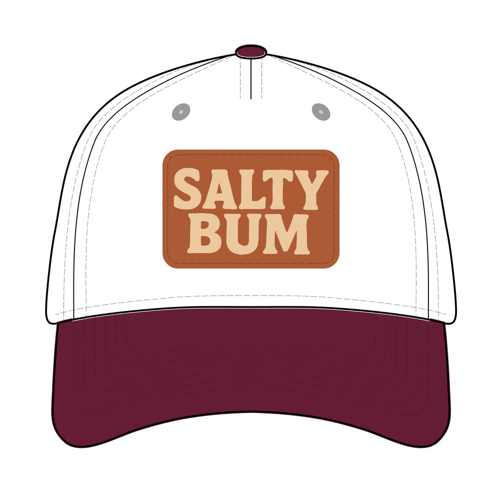 Salty Bum Leather Patch Baseball Cap