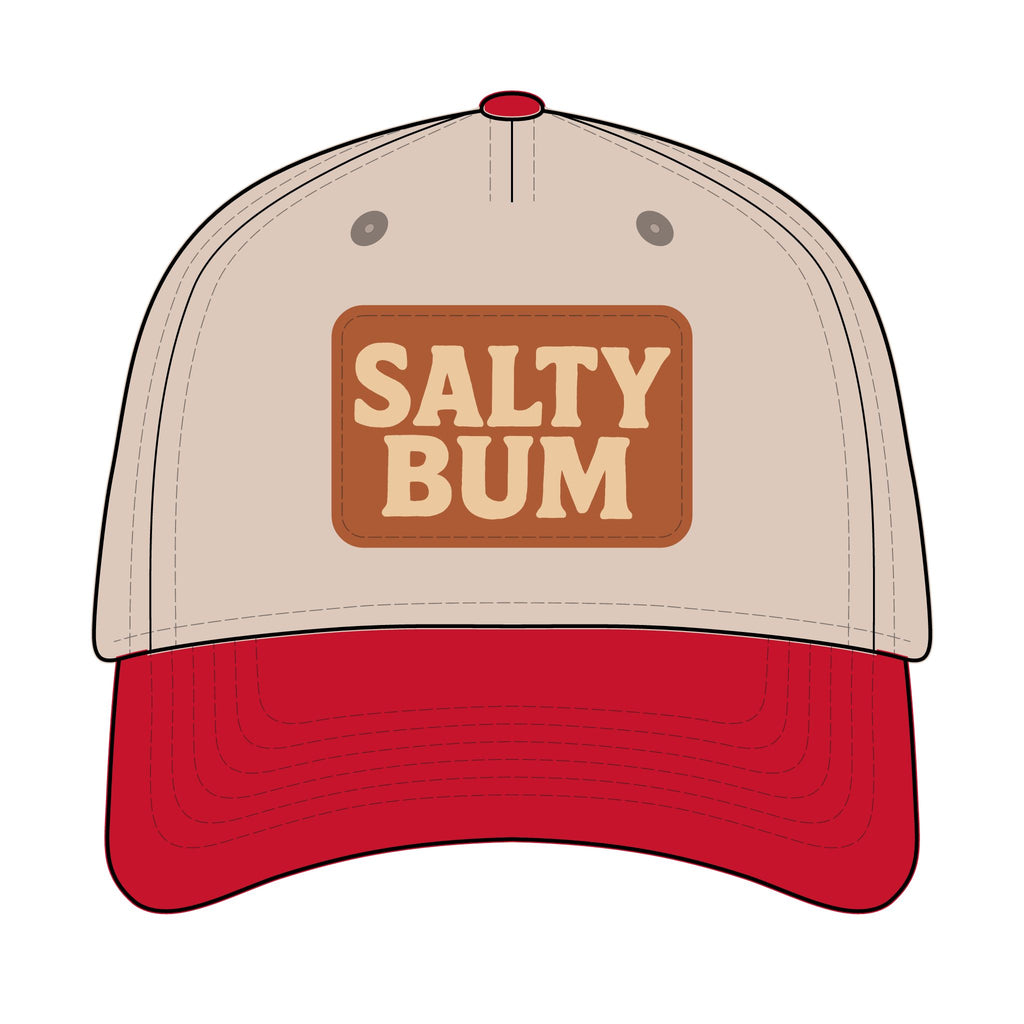 Salty Bum Leather Patch Baseball Cap