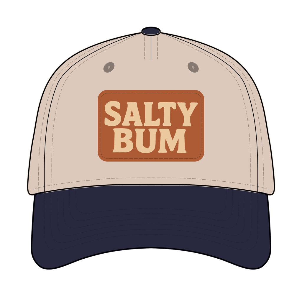Salty Bum Leather Patch Baseball Cap