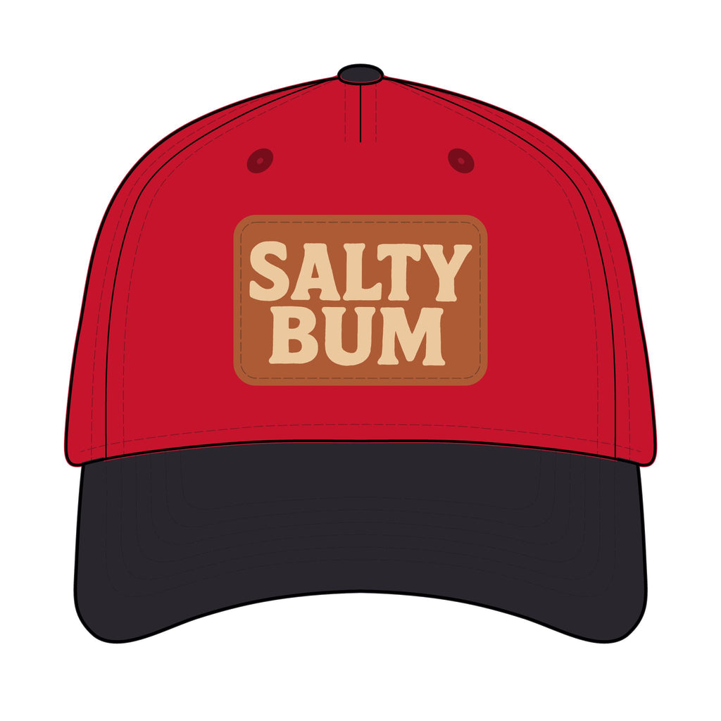 Salty Bum Leather Patch Baseball Cap