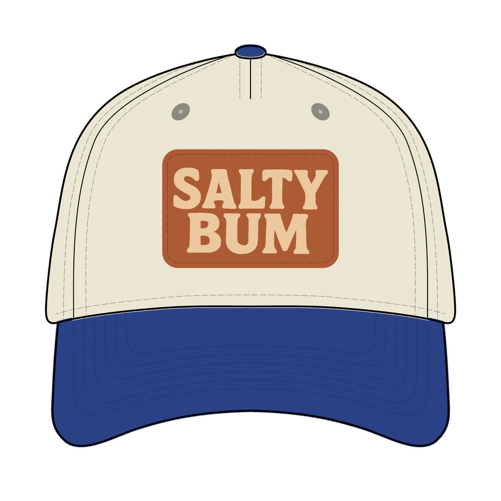 Salty Bum Leather Patch Baseball Cap