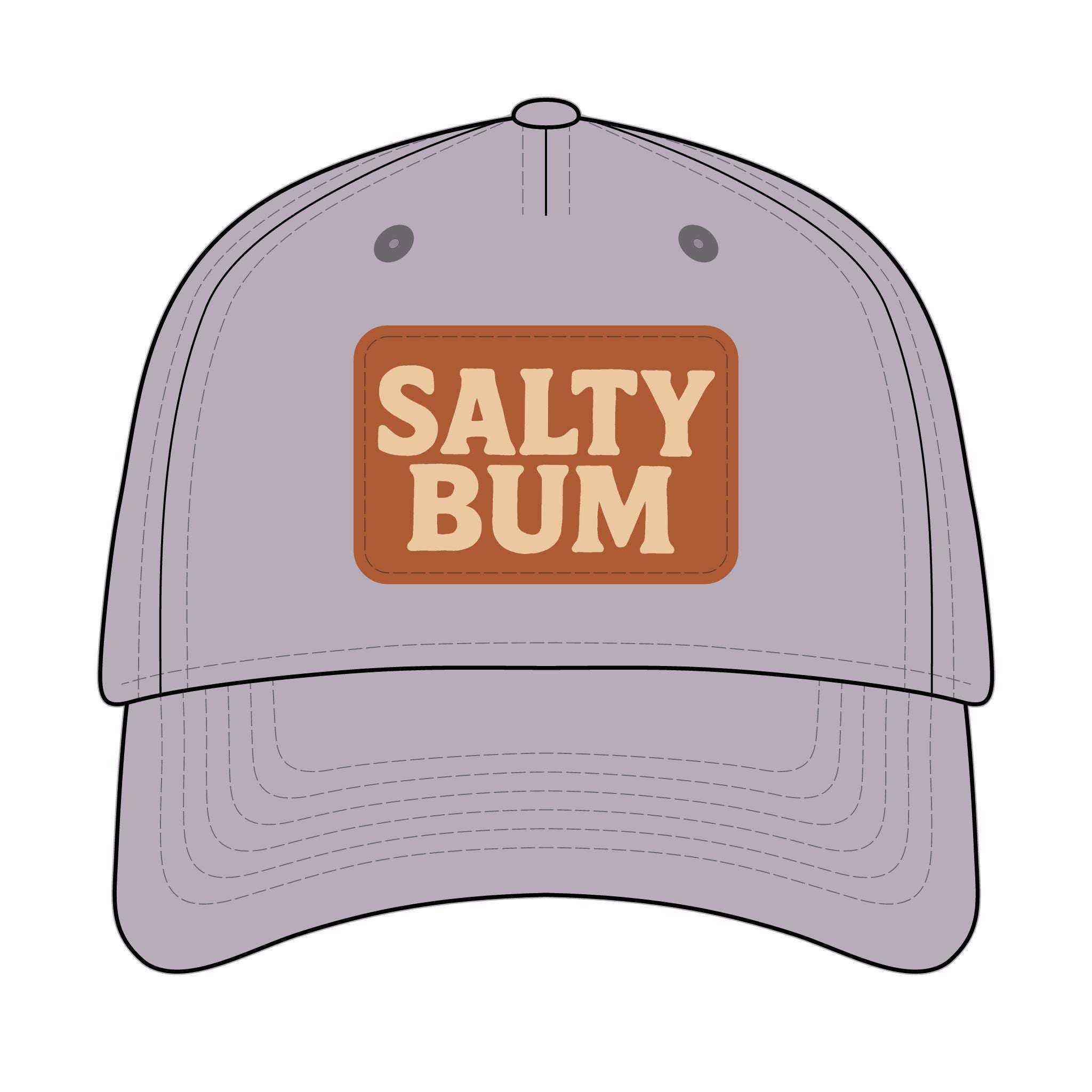 Salty Bum Leather Patch Baseball Cap