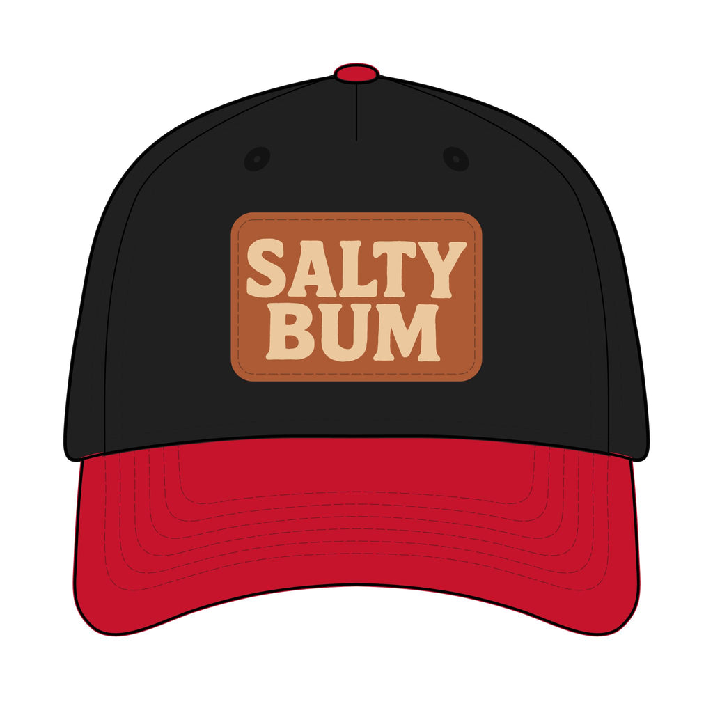 Salty Bum Leather Patch Baseball Cap