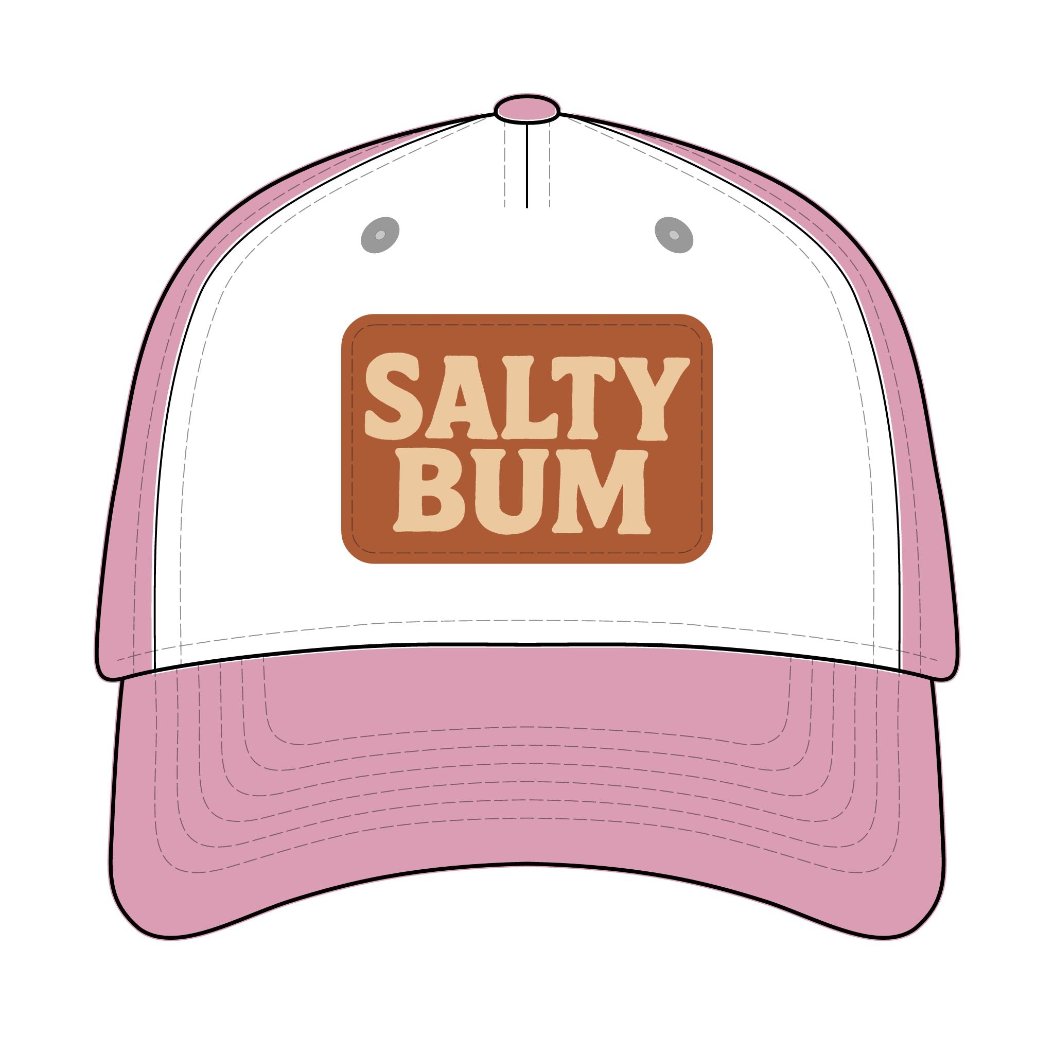 Salty Bum Leather Patch Baseball Cap