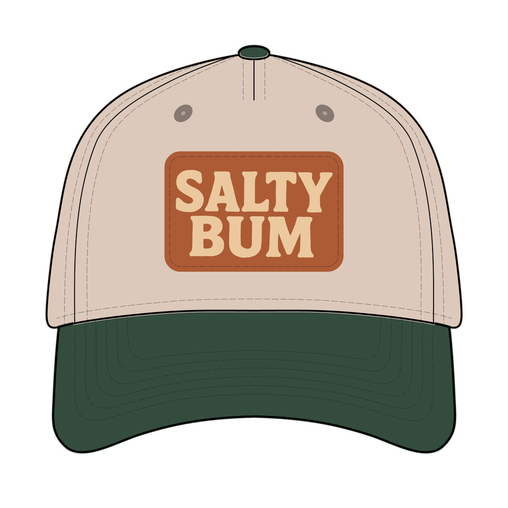 Salty Bum Leather Patch Baseball Cap