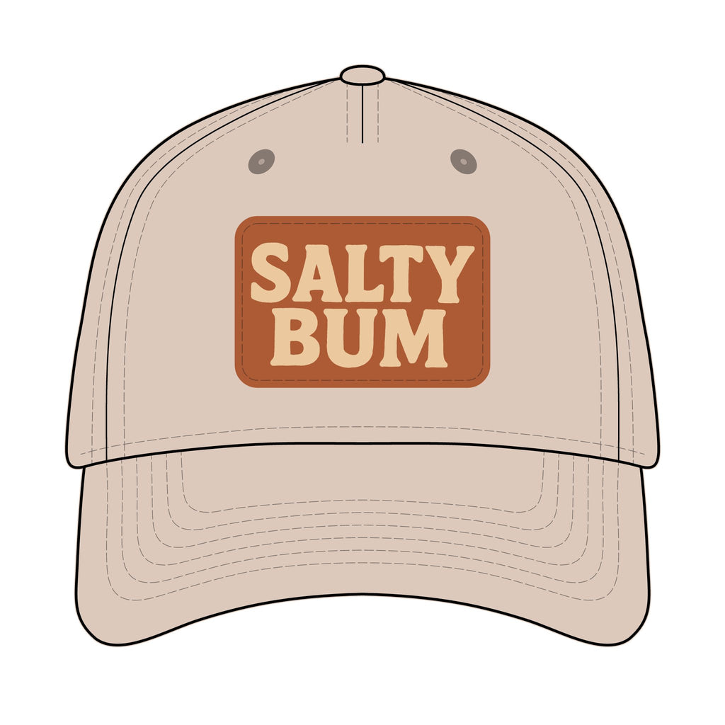 Salty Bum Leather Patch Baseball Cap