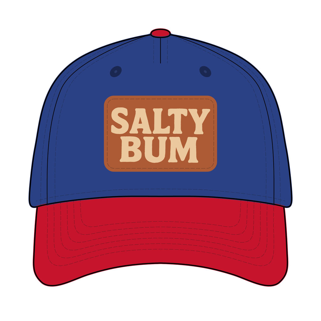 Salty Bum Leather Patch Baseball Cap