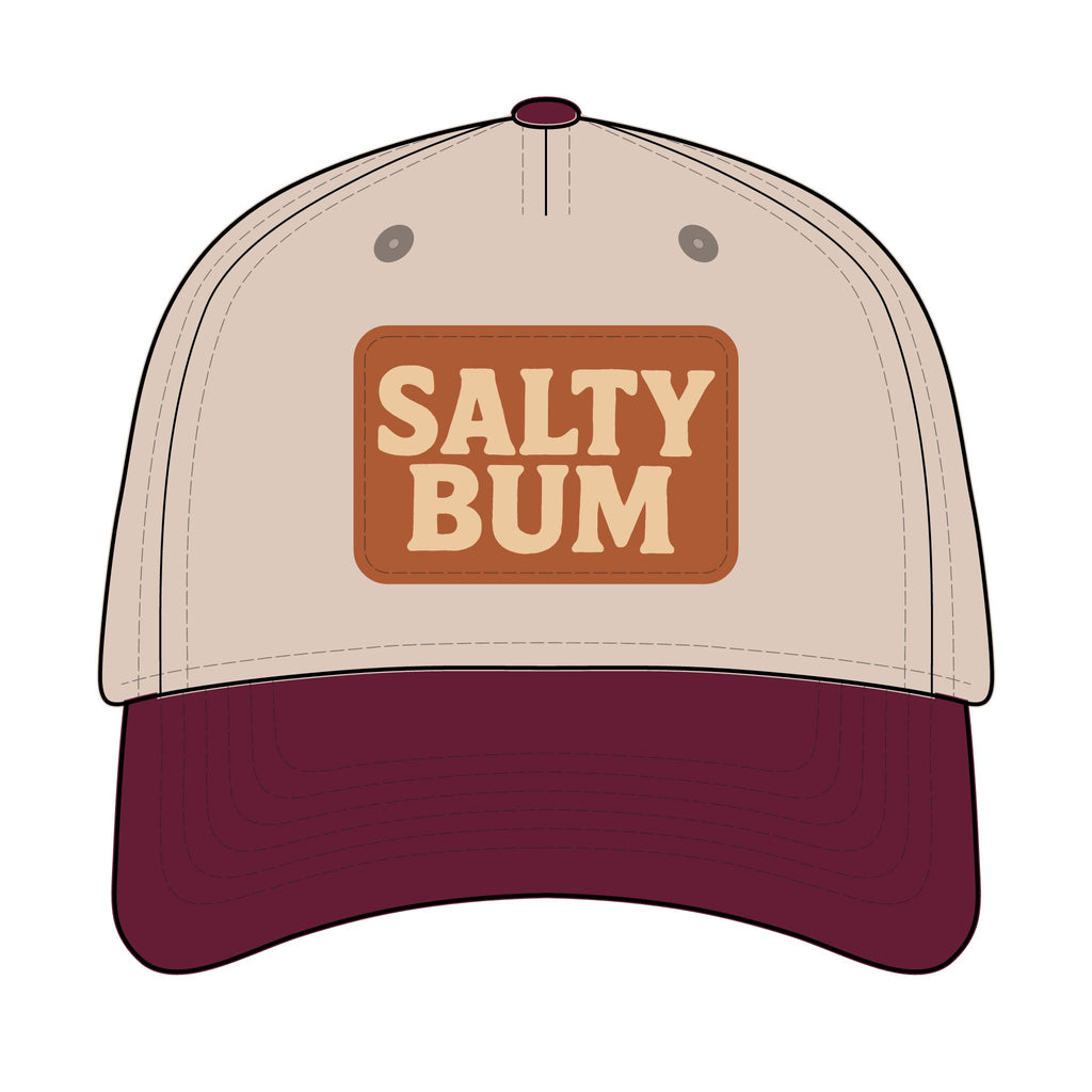 Salty Bum Leather Patch Baseball Cap