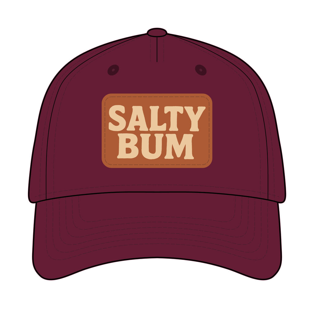 Salty Bum Leather Patch Baseball Cap