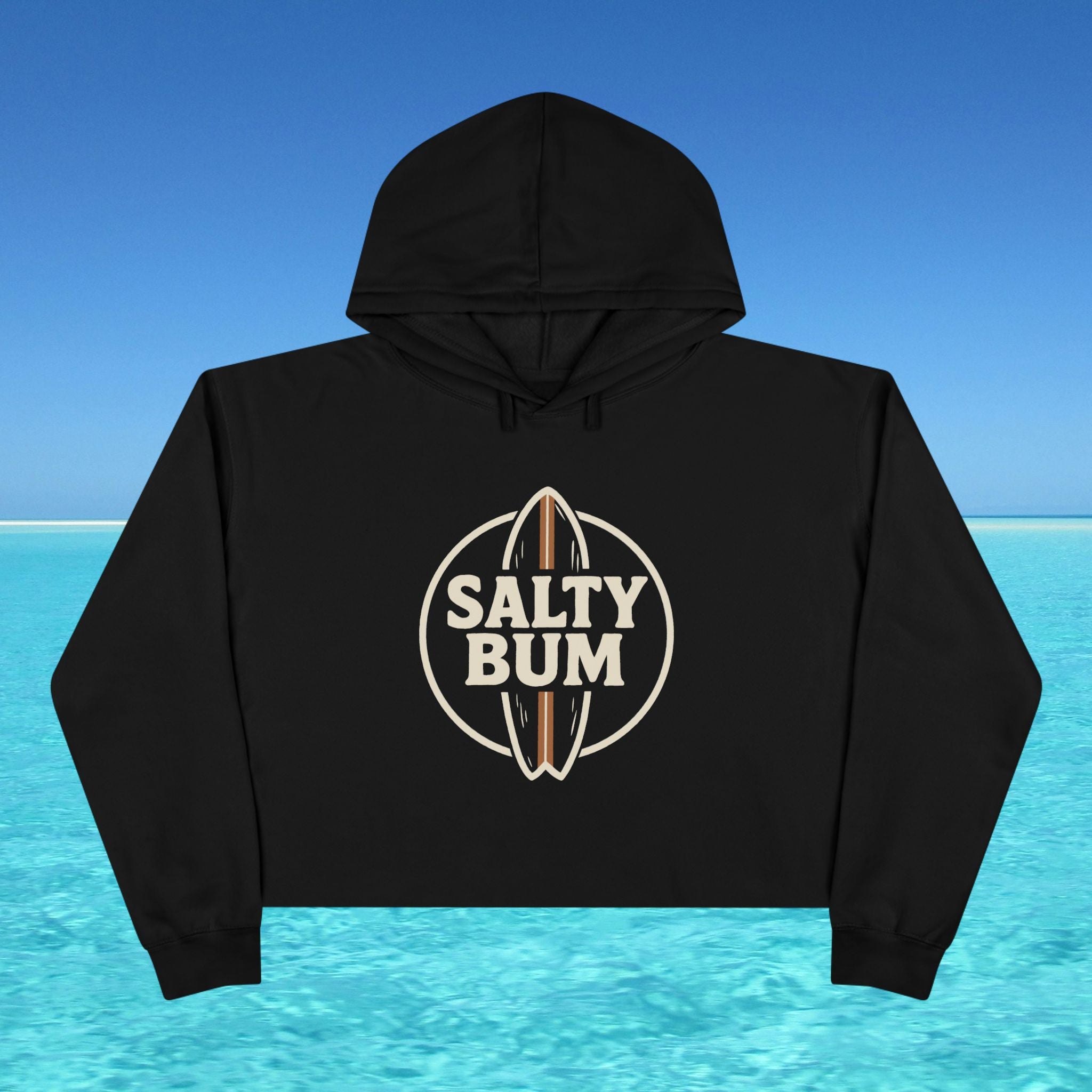 Salty Bum Surf Cropped Hoodie