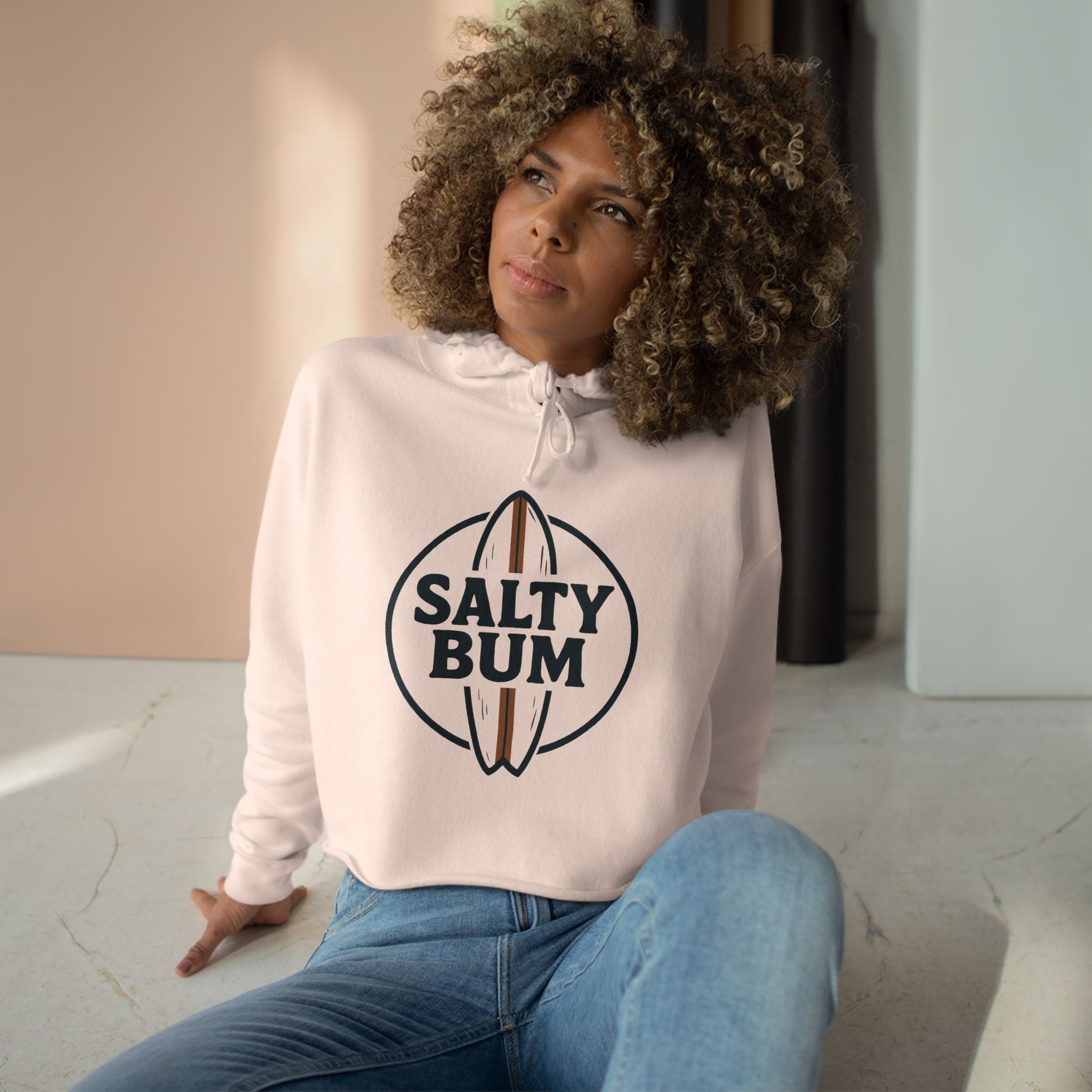 Salty Bum Surf Cropped Hoodie
