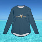 Men's UV Protection Long Sleeve with Shark Tooth Salty Bum Logo (Navy)